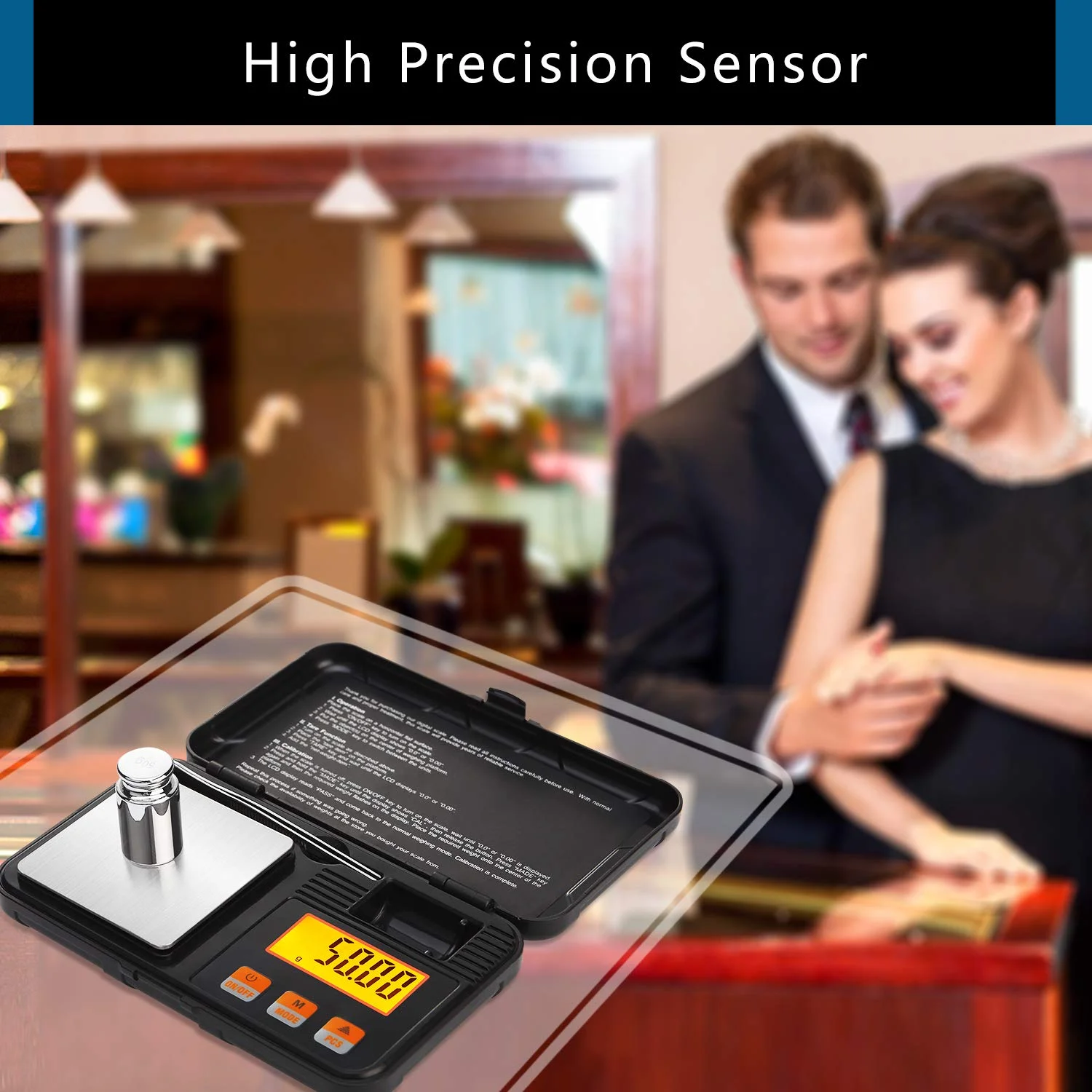 ترازو گرمی BINTEREST، ترازوی دیجیتال کوچک با صفحه نمایش LCD، دقت بالا 0.01 گرم، 6 حالت، مشکی، استیل ضد زنگ و ABS، کالیبره خودکار، خاموش شدن خودکار، مناسب برای جواهرات/غذا/سکه/طلا