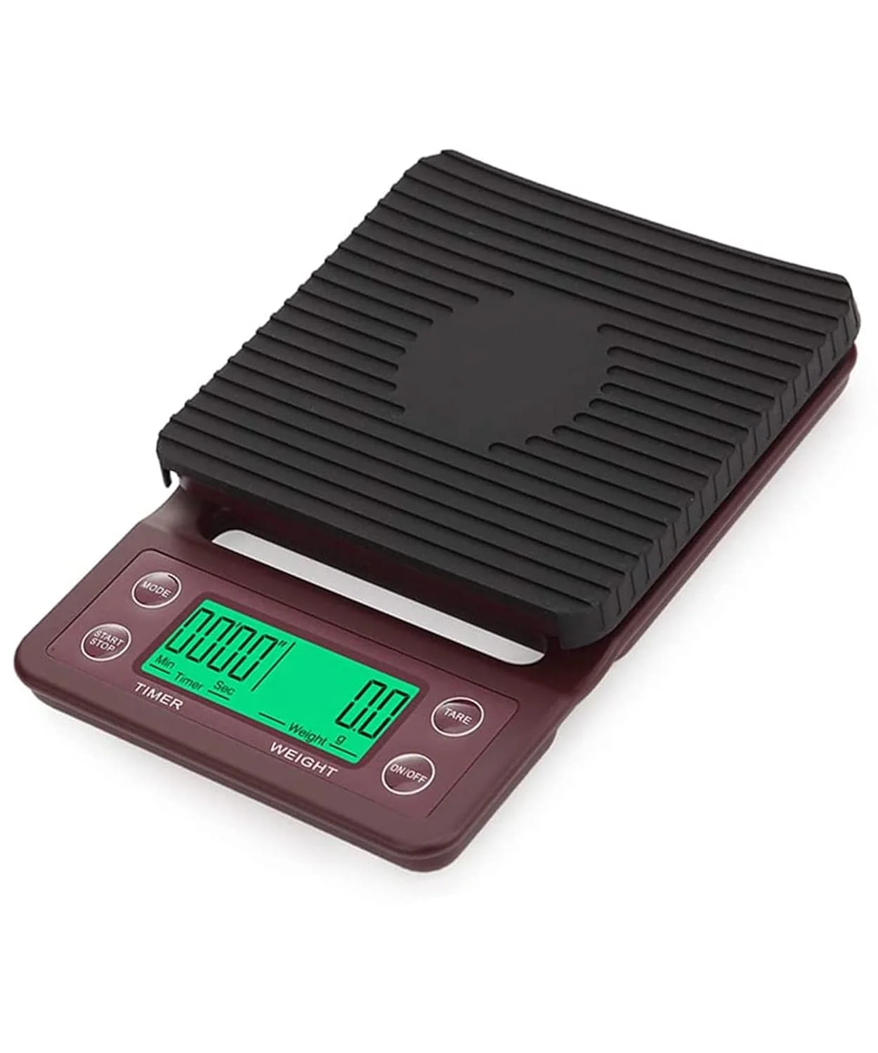 ترازو قهوه دیجیتال کوچک ایندر با تایمر و صفحه نمایش LCD، دقت بالا، مناسب آشپزخانه/منزل، توزین قهوه/غذا به همراه پد سیلیکونی ایمن (قهوه ای) ترازو قهوه دیجیتال کوچک ایندر با تایمر و صفحه نمایش LCD، دقت بالا، مناسب آشپزخانه/منزل، توزین قهوه/غذا به همراه پد سیلیکونی ایمن (قهوه ای)