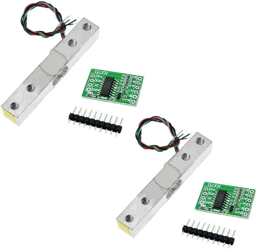 دو عدد سنسور وزن لودسل 1، 5، 10 و 20 کیلوگرمی مناسب برای ترازوی آشپزخانه الکترونیکی + ماژول توزین HX711 AD (20 کیلوگرم) دو عدد سنسور وزن لودسل 1، 5، 10 و 20 کیلوگرمی مناسب برای ترازوی آشپزخانه الکترونیکی + ماژول توزین HX711 AD (20 کیلوگرم)