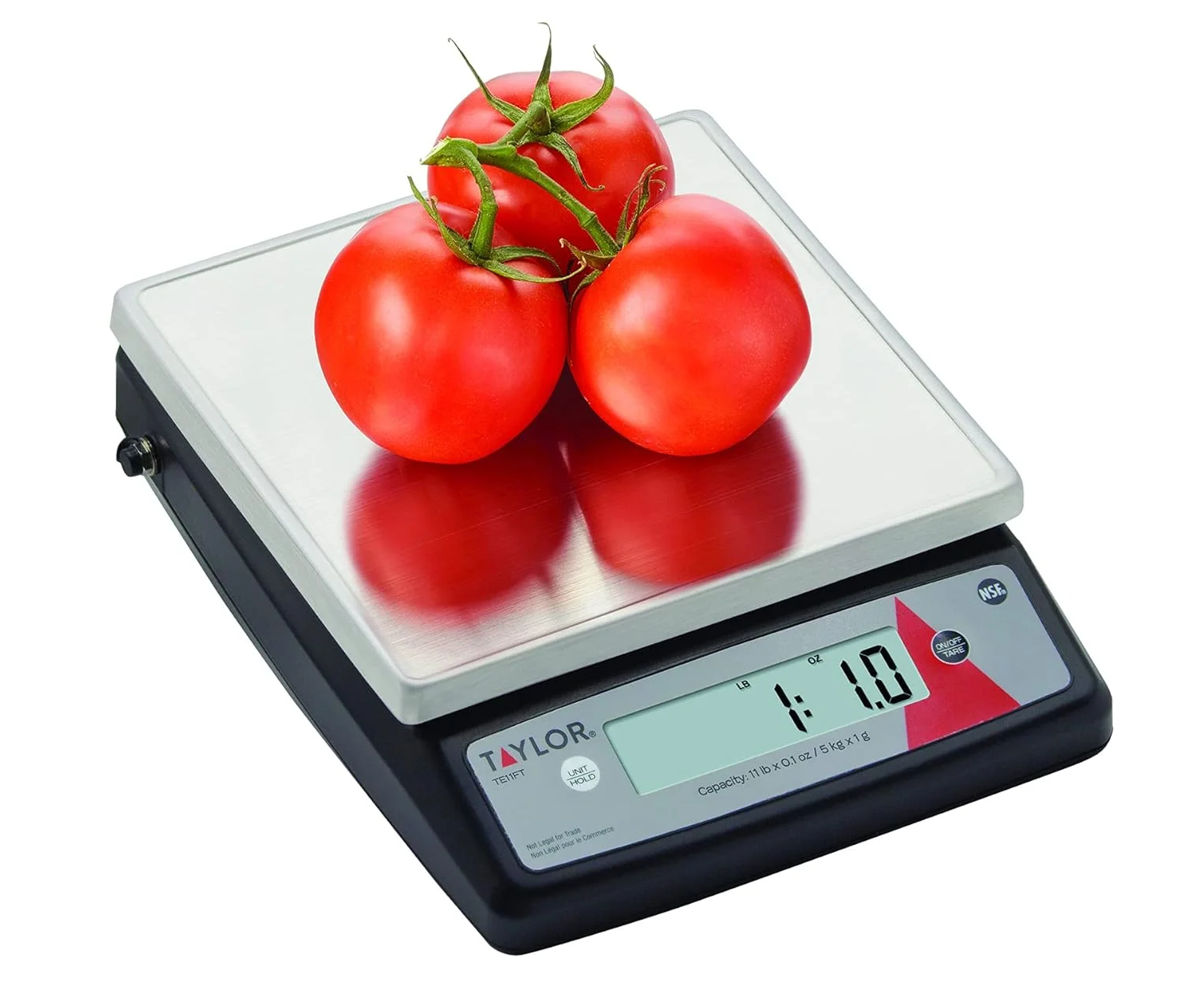 ترازوی آشپزخانه دیجیتال تیلور، پلتفرم دوگانه، استاندارد حرفه ای تیلور پرو، دقت و عملکرد تارا، استیل ضد زنگ برس خورده، ظرفیت 10 کیلوگرم مشکی/نقره ای