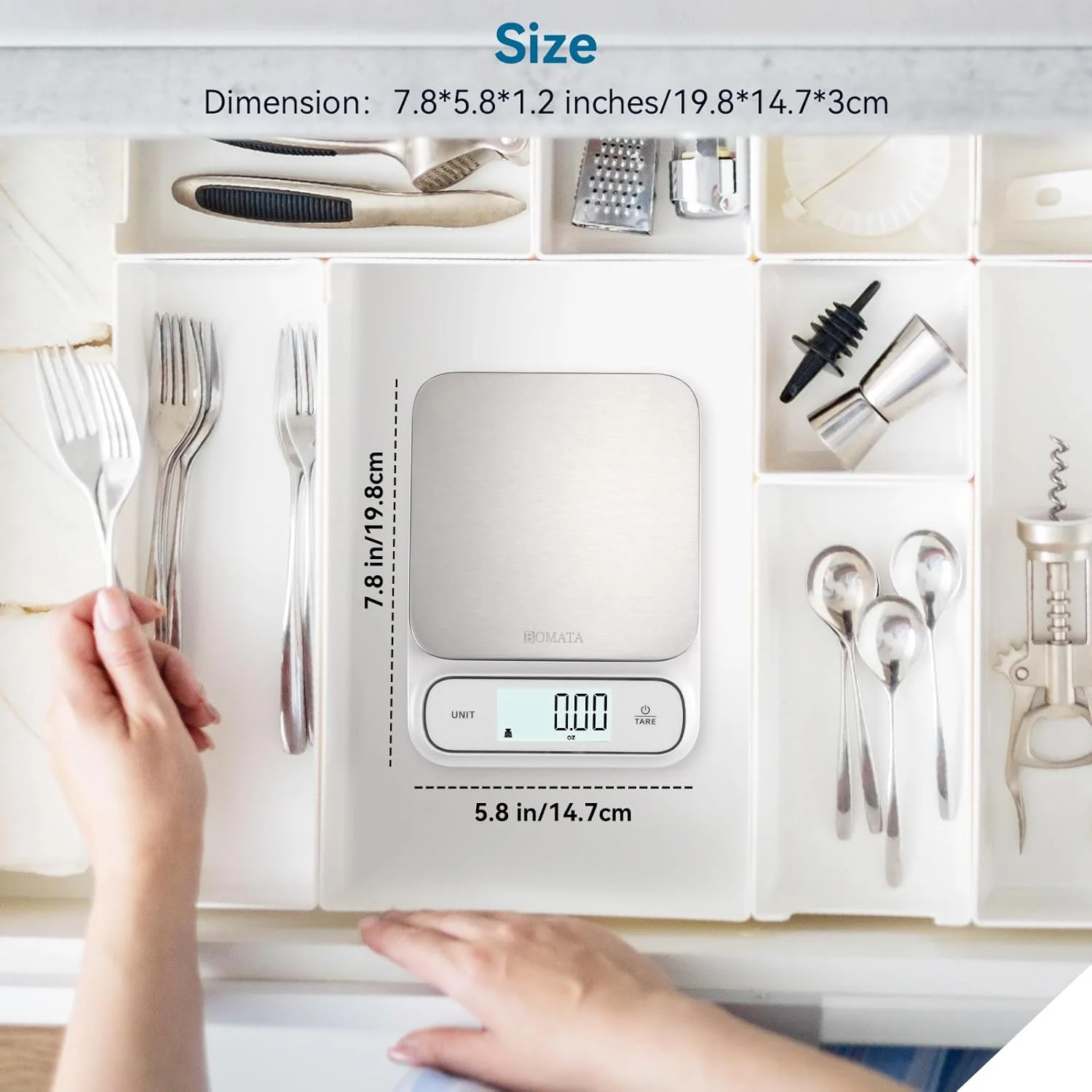 ترازوی آشپزخانه ضد آب BOMATA IPX6، دقت بالا 0.1 گرم/0.01 اونس، ترازوی دیجیتال با نور پس زمینه، پلت فرم توزین استیل ضد زنگ، برای غذا، پخت و پز، شیرینی پزی، کاهش وزن و غیره.. B619 سفید ترازوی آشپزخانه ضد آب BOMATA IPX6، دقت بالا 0.1 گرم/0.01 اونس، ترازوی دیجیتال با نور پس زمینه، پلت فرم توزین استیل ضد زنگ، برای غذا، پخت و پز، شیرینی پزی، کاهش وزن و غیره.. B619 سفید