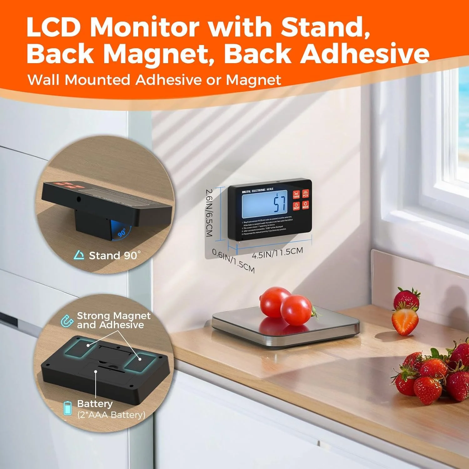 ترازوی آشپزخانه با صفحه نمایش ال سی دی بی سیم جداگانه، ترازوی دیجیتال 15 کیلوگرمی با دقت 1 گرم و 7 واحد عملکرد تارا، مناسب برای پخت و پز، آماده سازی غذا، شیر، رژیم غذایی و کاهش وزن ترازوی آشپزخانه با صفحه نمایش ال سی دی بی سیم جداگانه، ترازوی دیجیتال 15 کیلوگرمی با دقت 1 گرم و 7 واحد عملکرد تارا، مناسب برای پخت و پز، آماده سازی غذا، شیر، رژیم غذایی و کاهش وزن