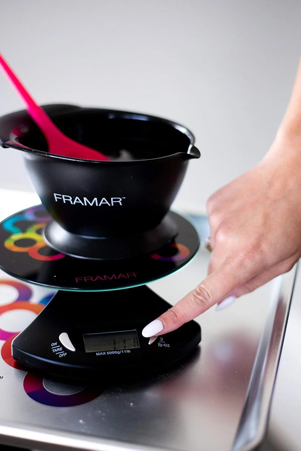 ترازوی دیجیتال چند منظوره رنگ مو فرامر، مشکی شیک ترازوی دیجیتال چند منظوره رنگ مو فرامر، مشکی شیک