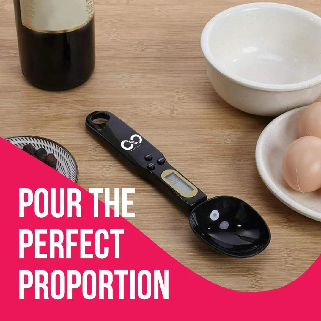 ترازو قاشقی دیجیتال BRANDSFINITY، ابزار اندازه گیری دقیق برای استفاده در آشپزخانه و آزمایشگاه، ترازوی کوچک غذا برای آشپزخانه و مصارف گوناگون، مشکی ترازو قاشقی دیجیتال BRANDSFINITY، ابزار اندازه گیری دقیق برای استفاده در آشپزخانه و آزمایشگاه، ترازوی کوچک غذا برای آشپزخانه و مصارف گوناگون، مشکی