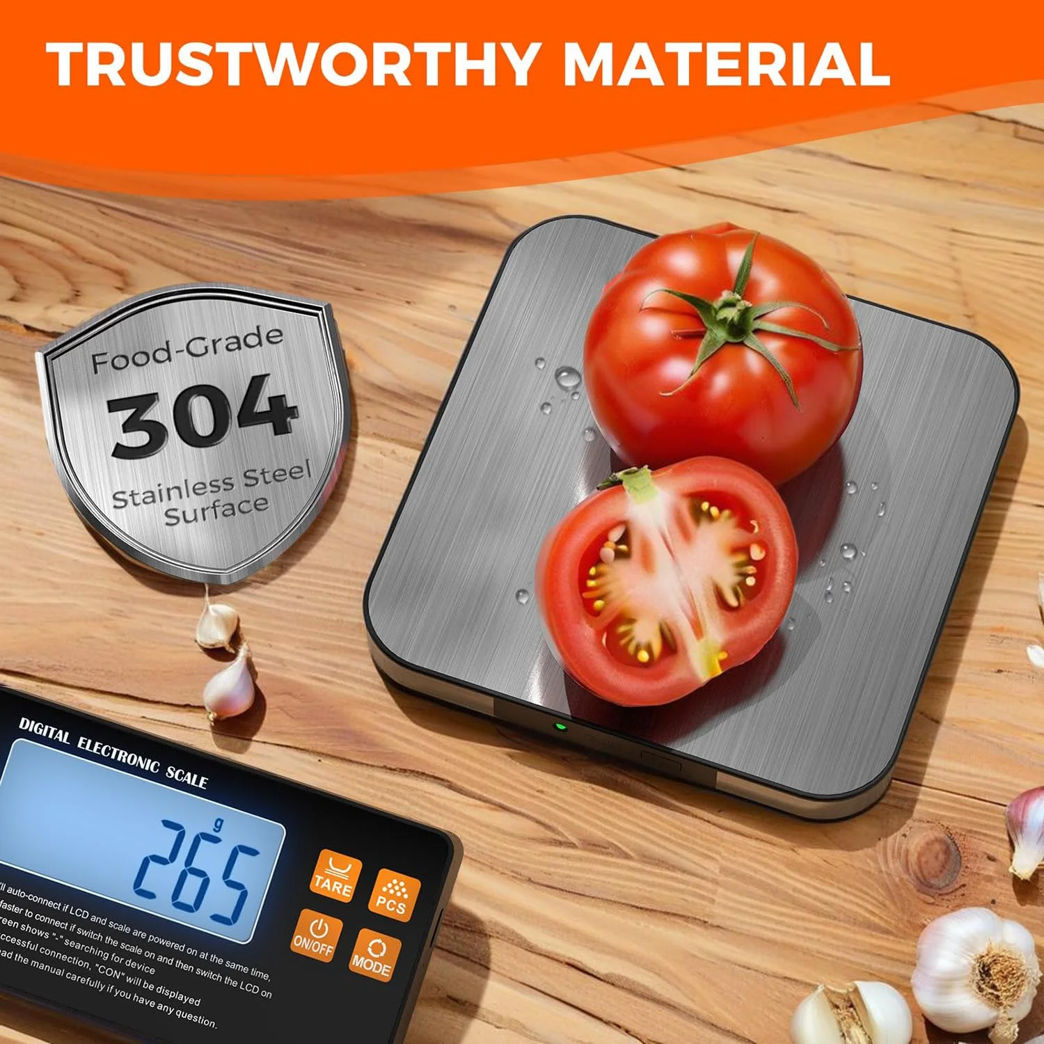 ترازوی آشپزخانه با صفحه نمایش ال سی دی بی سیم جداگانه، ترازوی دیجیتال 15 کیلوگرمی با دقت 1 گرم و 7 واحد عملکرد تارا، مناسب برای پخت و پز، آماده سازی غذا، شیر، رژیم غذایی و کاهش وزن ترازوی آشپزخانه با صفحه نمایش ال سی دی بی سیم جداگانه، ترازوی دیجیتال 15 کیلوگرمی با دقت 1 گرم و 7 واحد عملکرد تارا، مناسب برای پخت و پز، آماده سازی غذا، شیر، رژیم غذایی و کاهش وزن