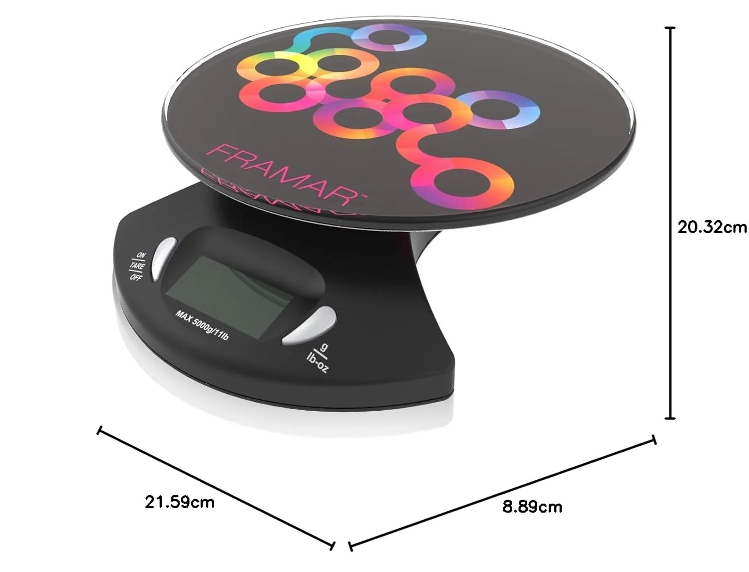 ترازوی دیجیتال چند منظوره رنگ مو فرامر، مشکی شیک ترازوی دیجیتال چند منظوره رنگ مو فرامر، مشکی شیک