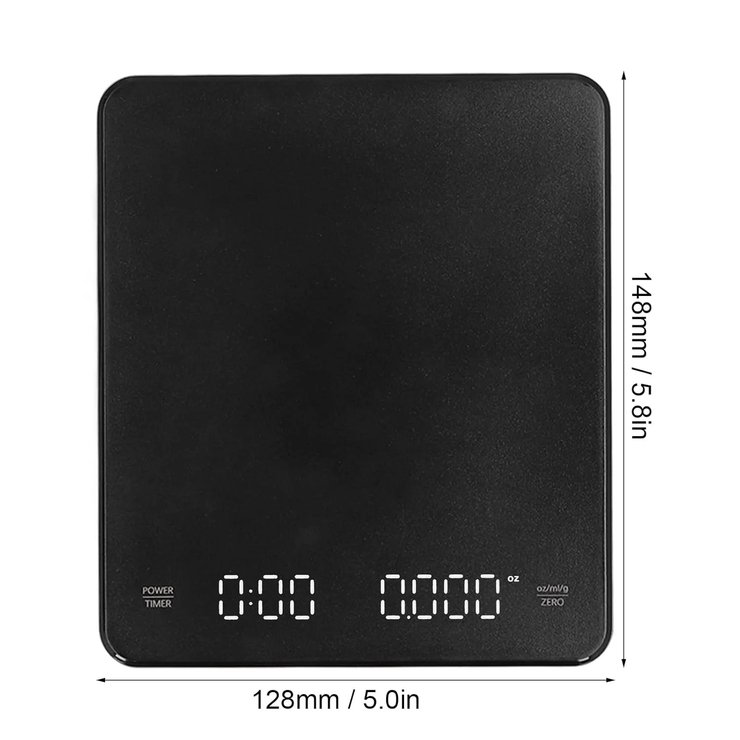 ترازوی قهوه الکترونیکی Junlucki، ترازوی الکترونیکی 3 کیلوگرمی با دقت بالا، مقاوم در برابر درجه حرارت بالا، قابل شارژ، 3 واحد برای مصارف خانگی و سبزیجات