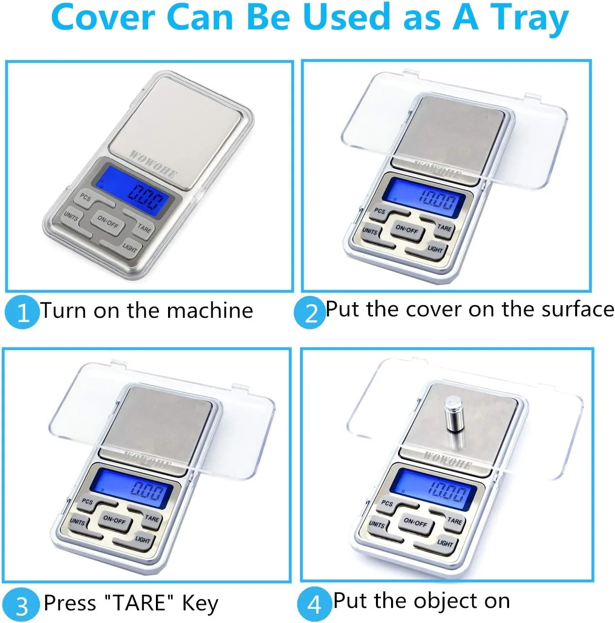 ترازوی جیبی دیجیتال مسافرتی WOWOHE، ظرفیت 500 گرم، مناسب آشپزخانه، کوچک، مینیاتوری، آزمایشگاهی، با دقت بالا ترازوی جیبی دیجیتال مسافرتی WOWOHE، ظرفیت 500 گرم، مناسب آشپزخانه، کوچک، مینیاتوری، آزمایشگاهی، با دقت بالا