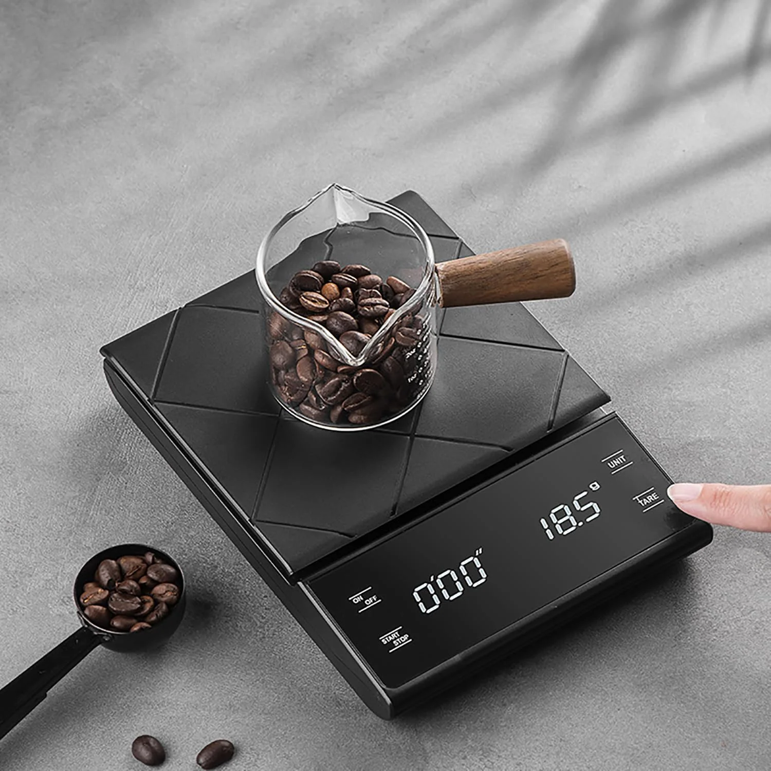 ترازوی دیجیتال قهوه با تایمر، 3 کیلوگرم/0.1 گرم دقت بالا، ترازوی اسپرسو و مواد غذایی آشپزخانه، ترازوی چند منظوره گرم برای دم کردن قهوه، پخت و پز، جواهرات ترازوی دیجیتال قهوه با تایمر، 3 کیلوگرم/0.1 گرم دقت بالا، ترازوی اسپرسو و مواد غذایی آشپزخانه، ترازوی چند منظوره گرم برای دم کردن قهوه، پخت و پز، جواهرات