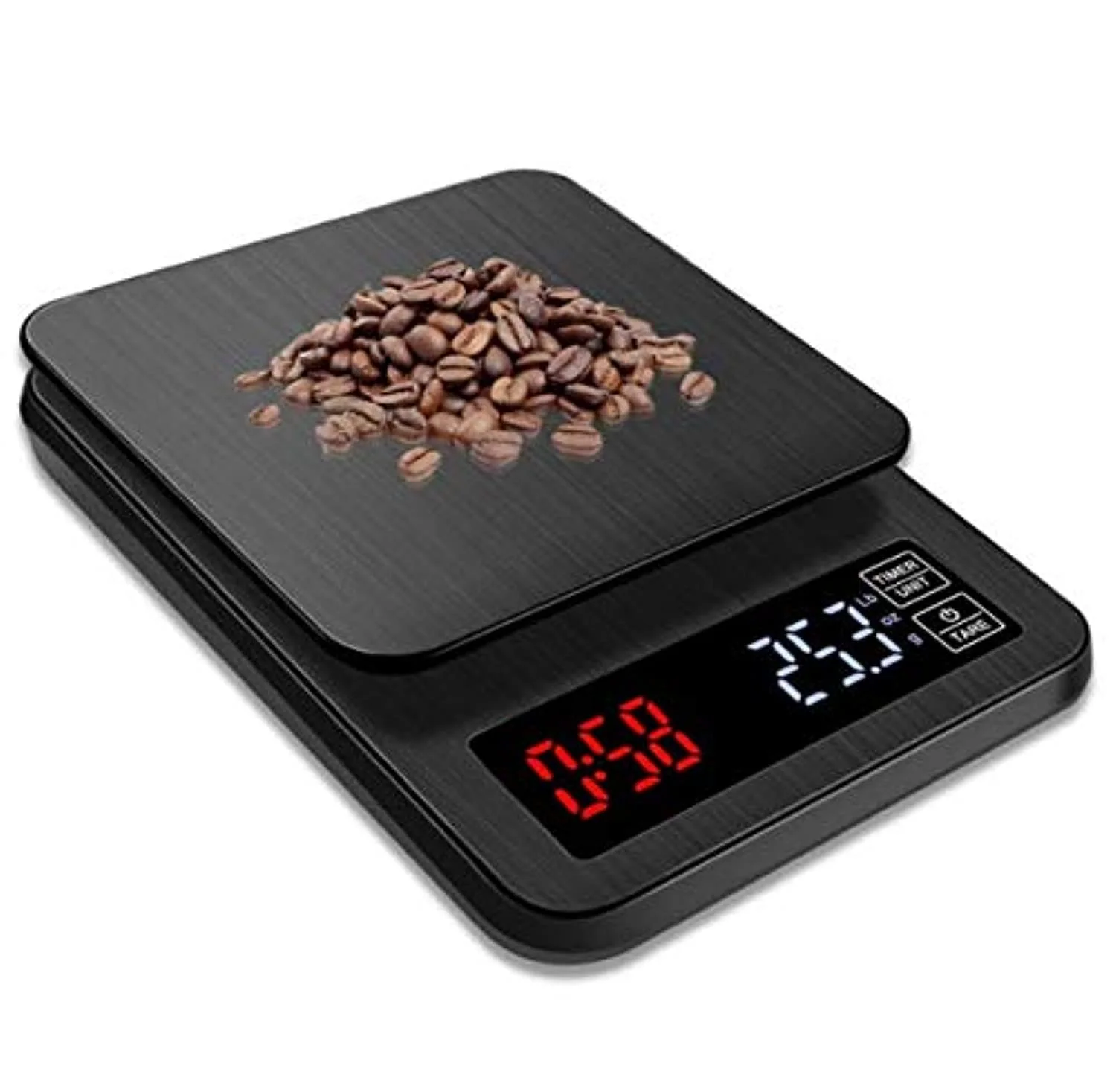 ترازوی دیجیتال قهوه SKEIDO با دقت 0.1 گرم و ظرفیت 5 کیلوگرم، دارای LCD، مناسب آشپزخانه، پخت و پز، تایمر و قابلیت اندازه گیری وزن ترازوی دیجیتال قهوه SKEIDO با دقت 0.1 گرم و ظرفیت 5 کیلوگرم، دارای LCD، مناسب آشپزخانه، پخت و پز، تایمر و قابلیت اندازه گیری وزن