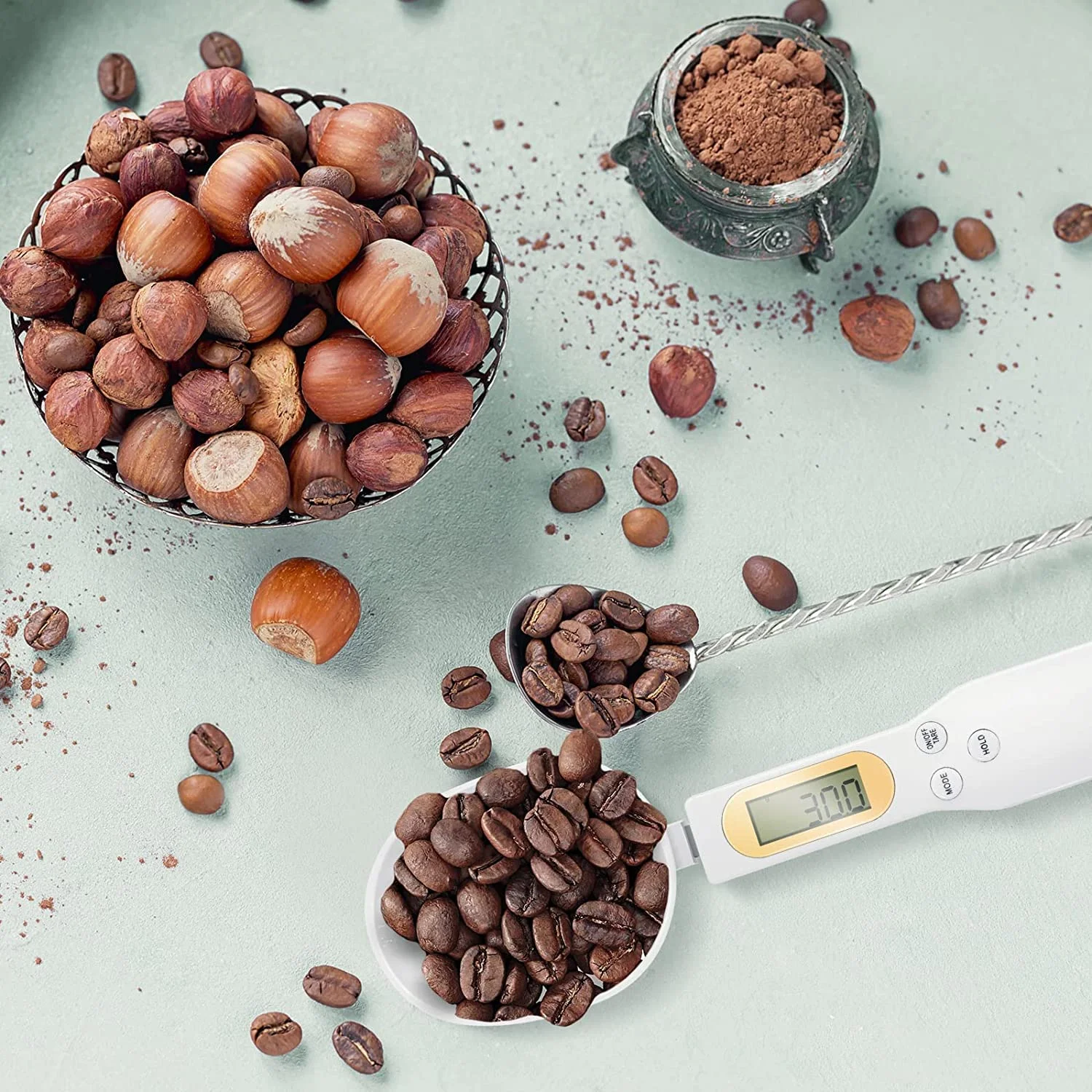 ترازو قاشقی دیجیتال غذا Nnewvante، 500 گرم/0.1 گرم، قاشق اندازه گیری الکترونیکی آشپزخانه، صفحه نمایش LCD با کیفیت بالا، ترازو گرمی دیجیتال دقیق آشپزخانه ترازو قاشقی دیجیتال غذا Nnewvante، 500 گرم/0.1 گرم، قاشق اندازه گیری الکترونیکی آشپزخانه، صفحه نمایش LCD با کیفیت بالا، ترازو گرمی دیجیتال دقیق آشپزخانه