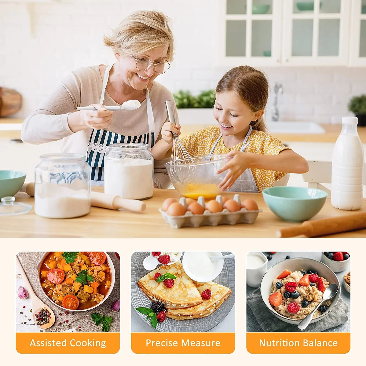 ترازو قاشقی دیجیتال غذا Nnewvante، 500 گرم/0.1 گرم، قاشق اندازه گیری الکترونیکی آشپزخانه، صفحه نمایش LCD با کیفیت بالا، ترازو گرمی دیجیتال دقیق آشپزخانه ترازو قاشقی دیجیتال غذا Nnewvante، 500 گرم/0.1 گرم، قاشق اندازه گیری الکترونیکی آشپزخانه، صفحه نمایش LCD با کیفیت بالا، ترازو گرمی دیجیتال دقیق آشپزخانه