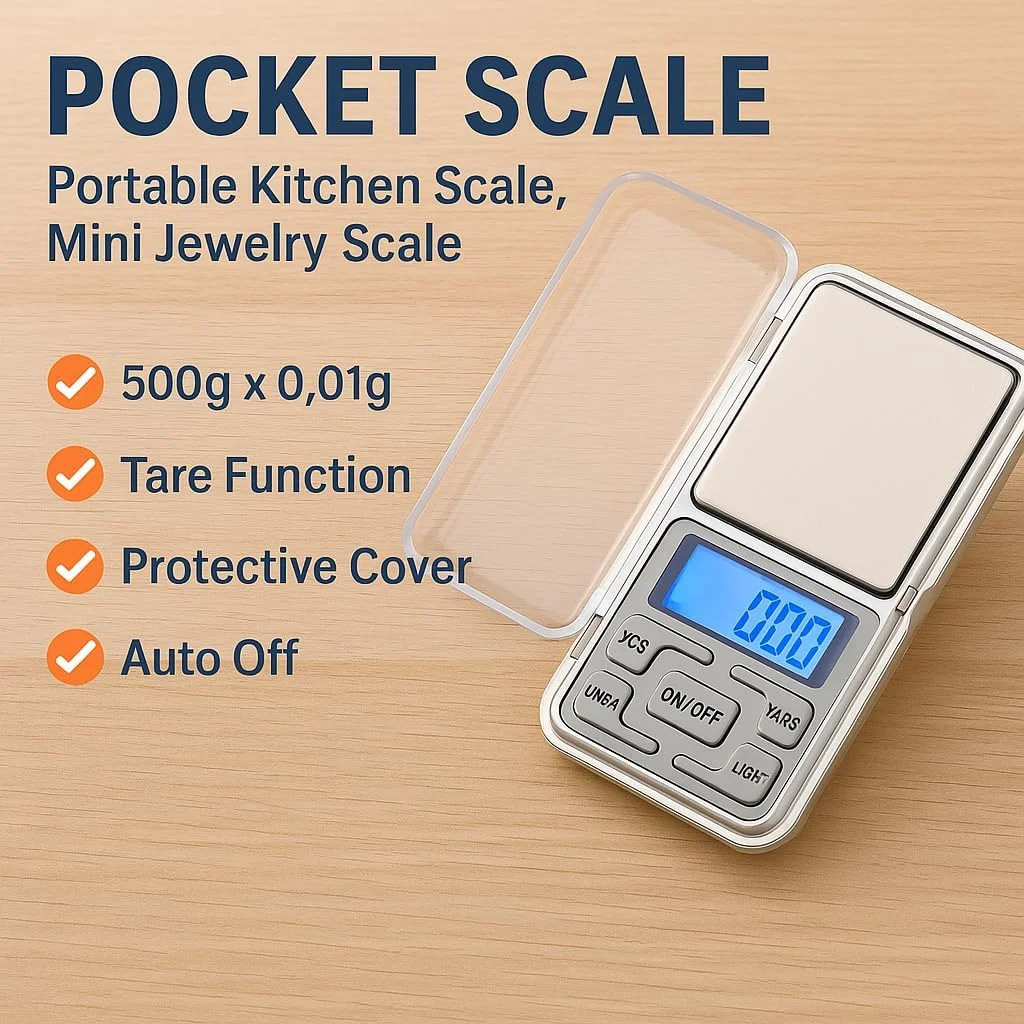 ترازوی جیبی فیتو، ترازوی آشپزخانه قابل حمل، ترازوی کوچک جواهرات، 500 گرم در 0.01 گرم، عملکرد تارا، پوشش محافظ، خاموش شدن خودکار ترازوی جیبی فیتو، ترازوی آشپزخانه قابل حمل، ترازوی کوچک جواهرات، 500 گرم در 0.01 گرم، عملکرد تارا، پوشش محافظ، خاموش شدن خودکار