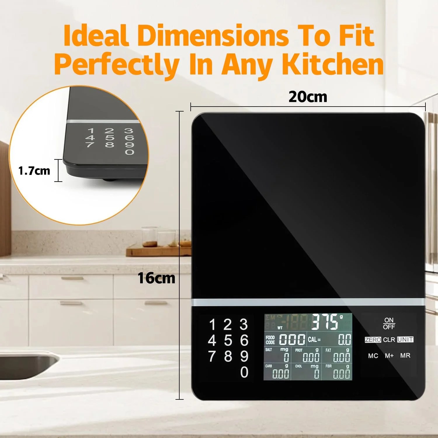 Exrp Food Scale with Nutritional Calculator, Digital Display Nutrition Calorie Calculating for Meal Prep, Kitchen, Baking, Weight Loss, Accurate Weighing Units in Lbs, Grams, Ounces Exrp Food Scale with Nutritional Calculator, Digital Display Nutrition Calorie Calculating for Meal Prep, Kitchen, Baking, Weight Loss, Accurate Weighing Units in Lbs, Grams, Ounces