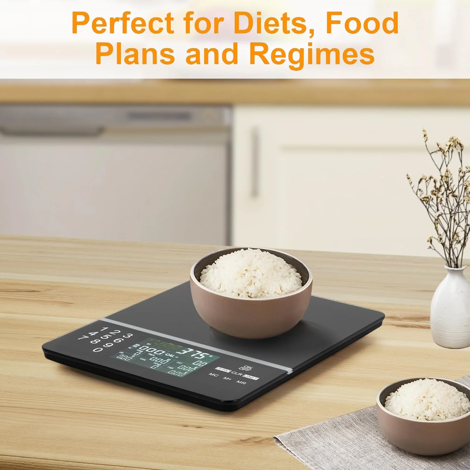Exrp Food Scale with Nutritional Calculator, Digital Display Nutrition Calorie Calculating for Meal Prep, Kitchen, Baking, Weight Loss, Accurate Weighing Units in Lbs, Grams, Ounces Exrp Food Scale with Nutritional Calculator, Digital Display Nutrition Calorie Calculating for Meal Prep, Kitchen, Baking, Weight Loss, Accurate Weighing Units in Lbs, Grams, Ounces