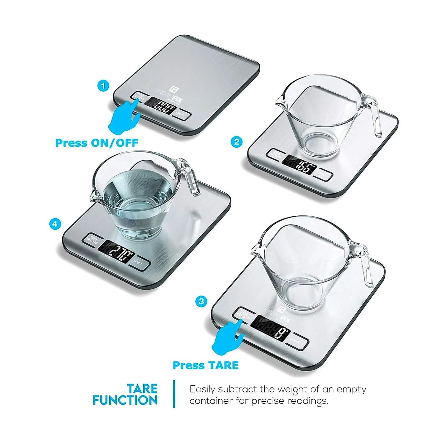Bulfyss Stainless Steel Digital Kitchen Weighing Scale & Food Weight Machine for Diet, Nutrition, Health, Fitness, Baking & Cooking , Stainless Steel, 18 x 14 x 1 cm Grey Bulfyss Stainless Steel Digital Kitchen Weighing Scale & Food Weight Machine for Diet, Nutrition, Health, Fitness, Baking & Cooking , Stainless Steel, 18 x 14 x 1 cm Grey