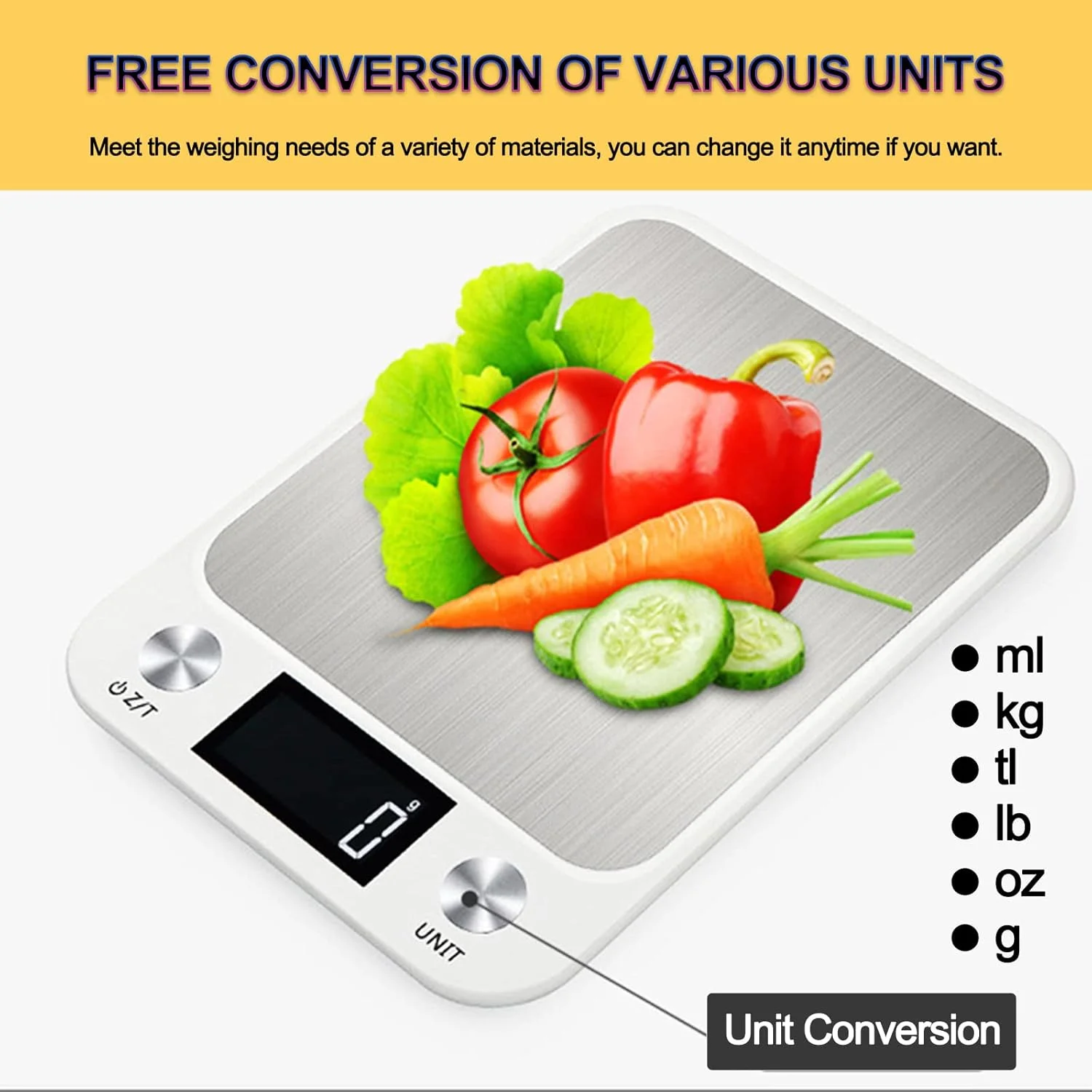 ترازوی آشپزخانه ضد آب، 15 کیلوگرمی/33 پوندی دیجیتال برای پخت و پز، اندازه گیری وزن گرم و اونس با دقت 1 گرم/0.1 اونس ترازوی آشپزخانه ضد آب، 15 کیلوگرمی/33 پوندی دیجیتال برای پخت و پز، اندازه گیری وزن گرم و اونس با دقت 1 گرم/0.1 اونس