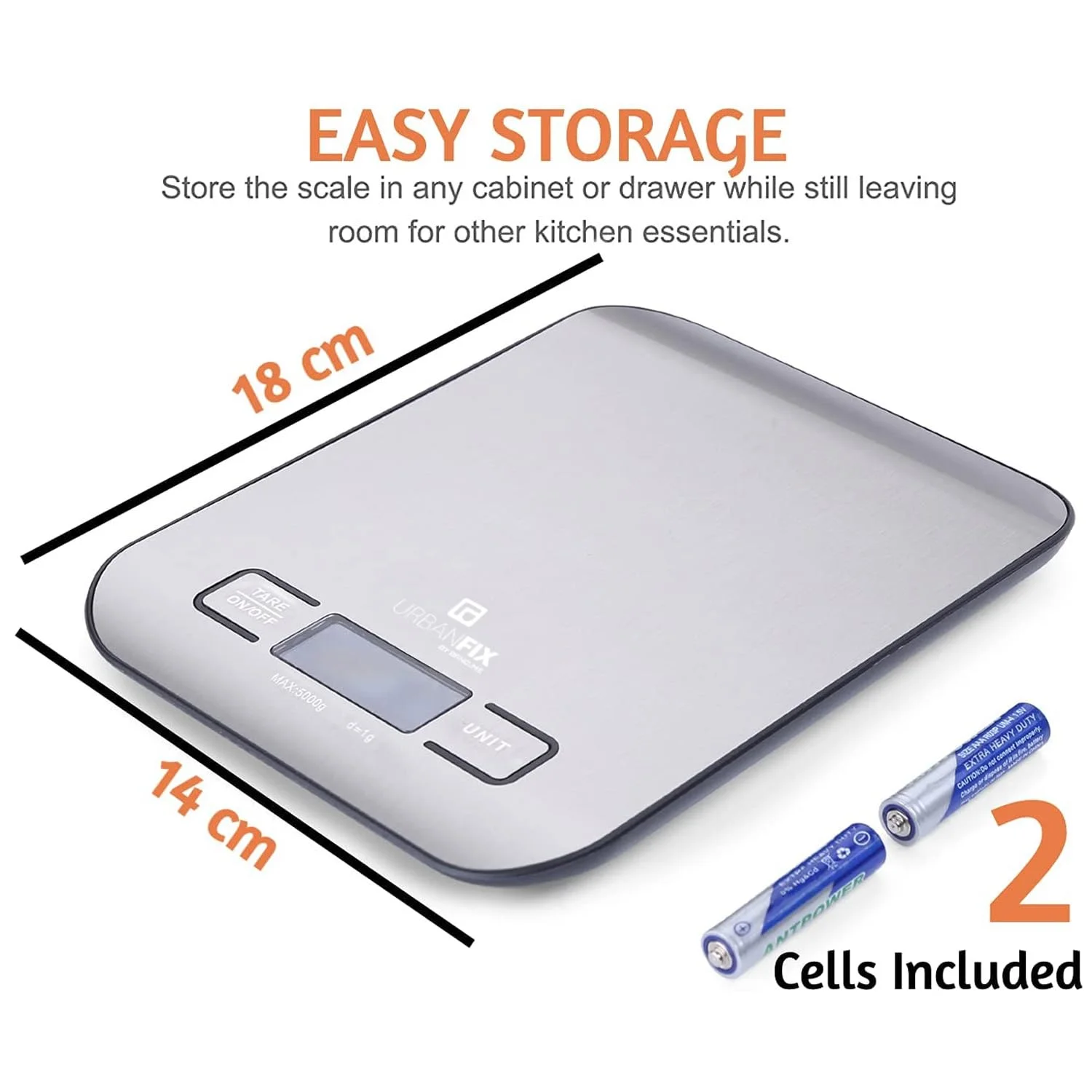 Bulfyss Stainless Steel Digital Kitchen Weighing Scale & Food Weight Machine for Diet, Nutrition, Health, Fitness, Baking & Cooking , Stainless Steel, 18 x 14 x 1 cm Grey Bulfyss Stainless Steel Digital Kitchen Weighing Scale & Food Weight Machine for Diet, Nutrition, Health, Fitness, Baking & Cooking , Stainless Steel, 18 x 14 x 1 cm Grey