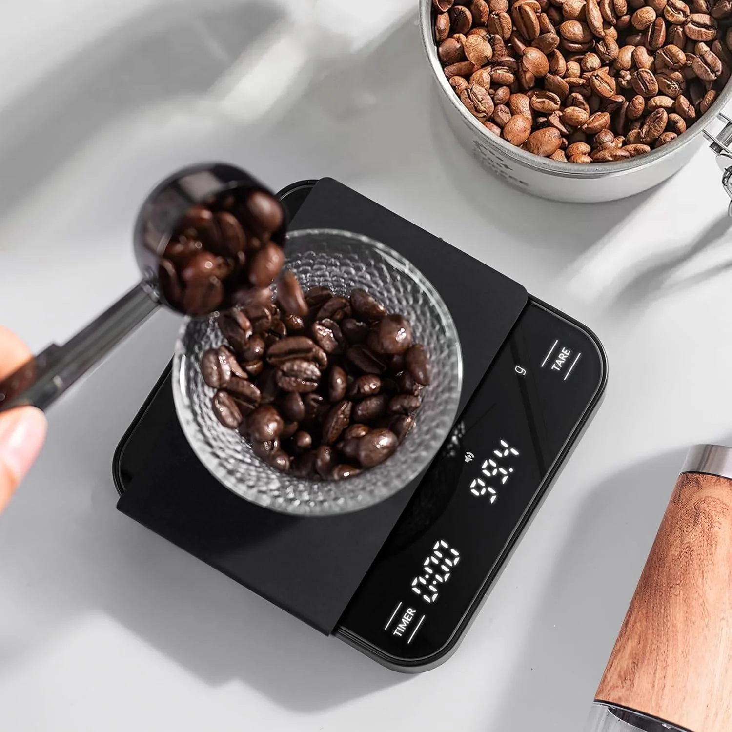 ترازوی قهوه CONOYAR با تایمر، 2 کیلوگرم/0.1 گرم ترازوی اسپرسو قطره ای با دقت بالا با عملکرد صفر کننده برای اسپرسو و قهوه پور اور، ترازوی دیجیتال کوچک آشپزخانه قابل شارژ با صفحه نمایش LED، قابل حمل ترازوی قهوه CONOYAR با تایمر، 2 کیلوگرم/0.1 گرم ترازوی اسپرسو قطره ای با دقت بالا با عملکرد صفر کننده برای اسپرسو و قهوه پور اور، ترازوی دیجیتال کوچک آشپزخانه قابل شارژ با صفحه نمایش LED، قابل حمل
