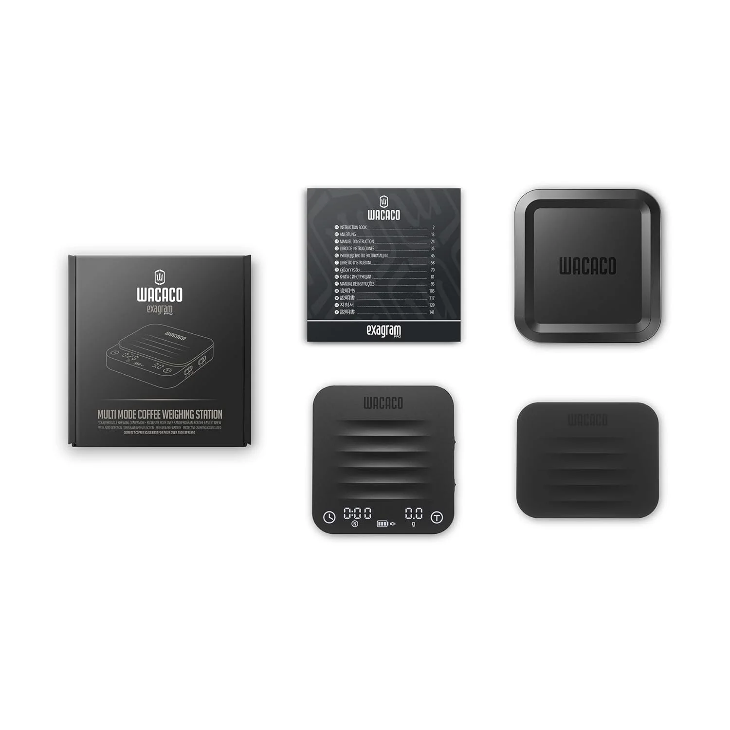 ترازوی قهوه WACACO Exagram Pro با تایمر، ترازوی هوشمند اسپرسو با زمانبندی خودکار، ترازوی دیجیتال کوچک قابل شارژ برای وزنکشی قهوه گرم، اونس و میلیلیتر، ترازوی آشپزخانه مواد غذایی، مشکی ترازوی قهوه WACACO Exagram Pro با تایمر، ترازوی هوشمند اسپرسو با زمانبندی خودکار، ترازوی دیجیتال کوچک قابل شارژ برای وزنکشی قهوه گرم، اونس و میلیلیتر، ترازوی آشپزخانه مواد غذایی، مشکی