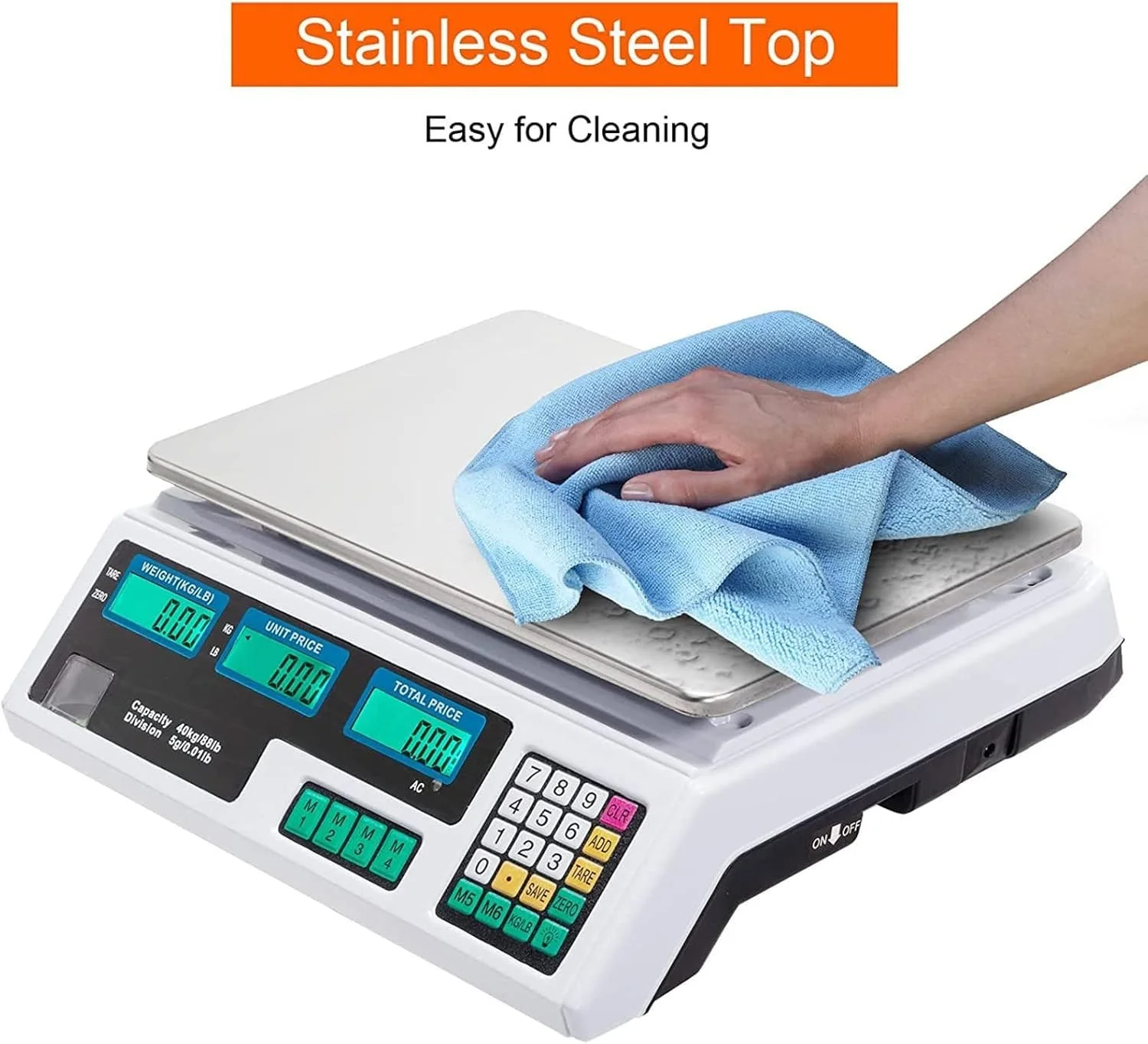 ترازوی دیجیتال | ظرفیت 40 کیلوگرم | عملکرد تارا | مدل YZ-218 | نمایشگر LED قرمز | باتری قابل شارژ با آداپتور | دوشاخه BS | سفید ترازوی دیجیتال | ظرفیت 40 کیلوگرم | عملکرد تارا | مدل YZ-218 | نمایشگر LED قرمز | باتری قابل شارژ با آداپتور | دوشاخه BS | سفید