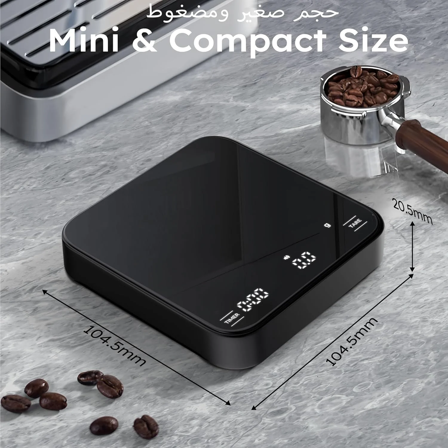 ترازوی قهوه CONOYAR با تایمر، 2 کیلوگرم/0.1 گرم، ترازوی اسپرسو قطره ای با دقت بالا با عملکرد صفر کننده برای قهوه اسپرسو و پور اور، ترازوی آشپزخانه دیجیتال کوچک قابل شارژ با نمایشگر LED، قابل حمل ترازوی قهوه CONOYAR با تایمر، 2 کیلوگرم/0.1 گرم، ترازوی اسپرسو قطره ای با دقت بالا با عملکرد صفر کننده برای قهوه اسپرسو و پور اور، ترازوی آشپزخانه دیجیتال کوچک قابل شارژ با نمایشگر LED، قابل حمل