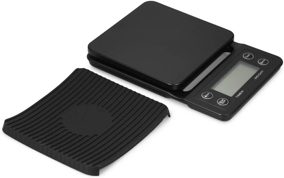 ترازوی قهوه Decdeal با دقت 5 کیلوگرم/0.5 گرم، ترازوی آشپزخانه برقی دقیق با صفحه نمایش LCD بزرگ و واضح، ترازوی قهوه با تایمر و عملکرد تارا