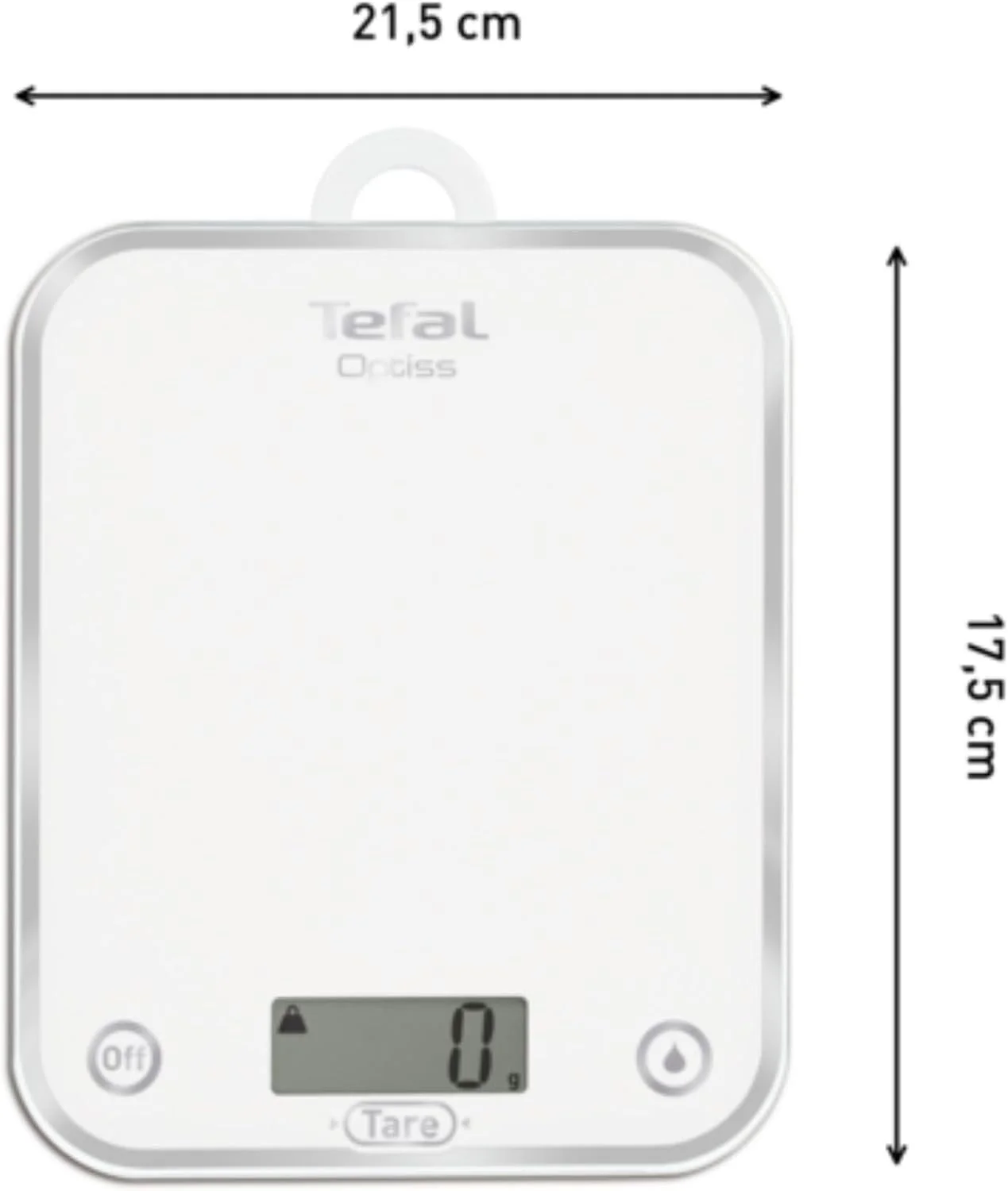 ترازوی آشپزخانه تفال مدل Optiss | صفحه نمایش LCD | ظرفیت تا 5 کیلوگرم | دقت 1 گرم | سفید | BC5000V2 ترازوی آشپزخانه تفال مدل Optiss | صفحه نمایش LCD | ظرفیت تا 5 کیلوگرم | دقت 1 گرم | سفید | BC5000V2