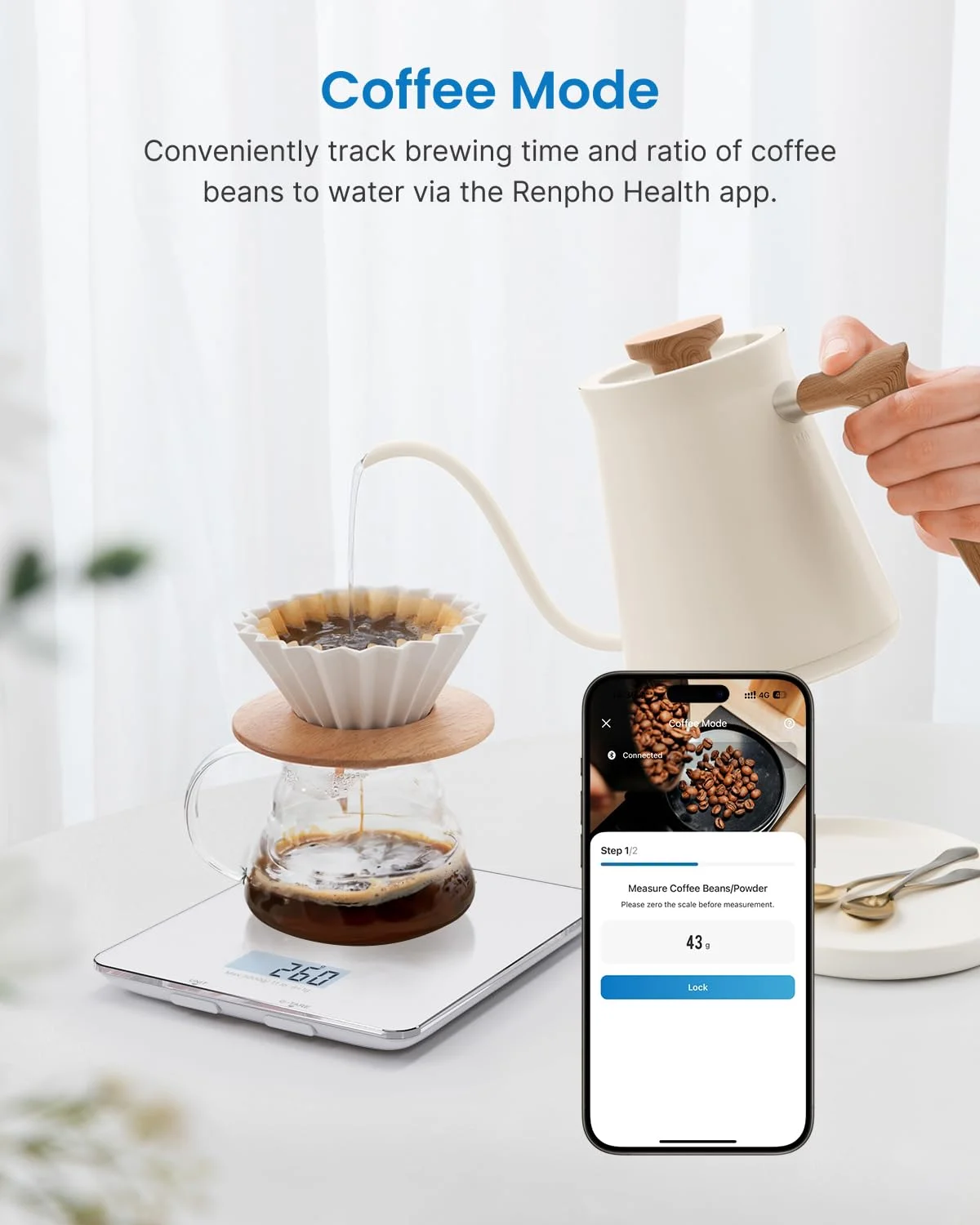 ترازوی آشپزخانه RENPHO، ترازوی غذا برای اندازه گیری اونس و گرم، ترازوی هوشمند پخت و پز کالری شمار با تایمر، تجزیه و تحلیل تغذیه با اپلیکیشن برای کاهش وزن کتو، سفید، 5 کیلوگرم ترازوی آشپزخانه RENPHO، ترازوی غذا برای اندازه گیری اونس و گرم، ترازوی هوشمند پخت و پز کالری شمار با تایمر، تجزیه و تحلیل تغذیه با اپلیکیشن برای کاهش وزن کتو، سفید، 5 کیلوگرم