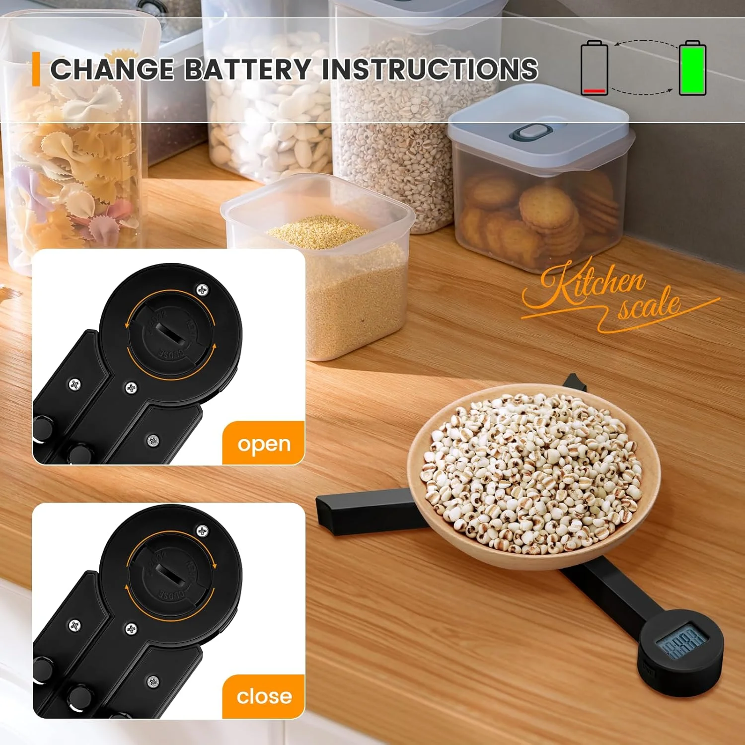 ترازوی آشپزخانه دیجیتال تاشو Beewin، ترازوی غذای قابل حمل و جمع و جور با دقت بالا با صفحه نمایش LCD، خاموش شدن خودکار و ویژگی های توزین صفر، برای اندازه گیری میزان مصرف افراد دارای تغذیه سالم (مشکی) ترازوی آشپزخانه دیجیتال تاشو Beewin، ترازوی غذای قابل حمل و جمع و جور با دقت بالا با صفحه نمایش LCD، خاموش شدن خودکار و ویژگی های توزین صفر، برای اندازه گیری میزان مصرف افراد دارای تغذیه سالم (مشکی)