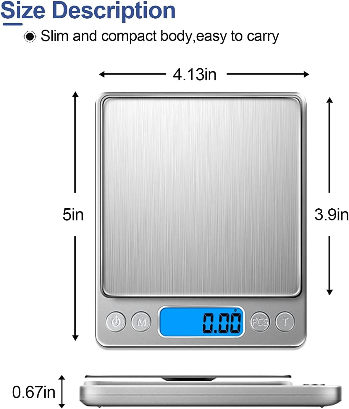 ترازوی گرمی دیجیتال Nabelisen، ترازوی کوچک اونس، دقت 0.1 گرم، ترازوی بادوام آشپزخانه دیجیتال برای پخت و پز، جواهرات، گیاهان، ادویه جات، 9 واحد تبدیل، عملکرد تارا، دارای سینی، نقره ای