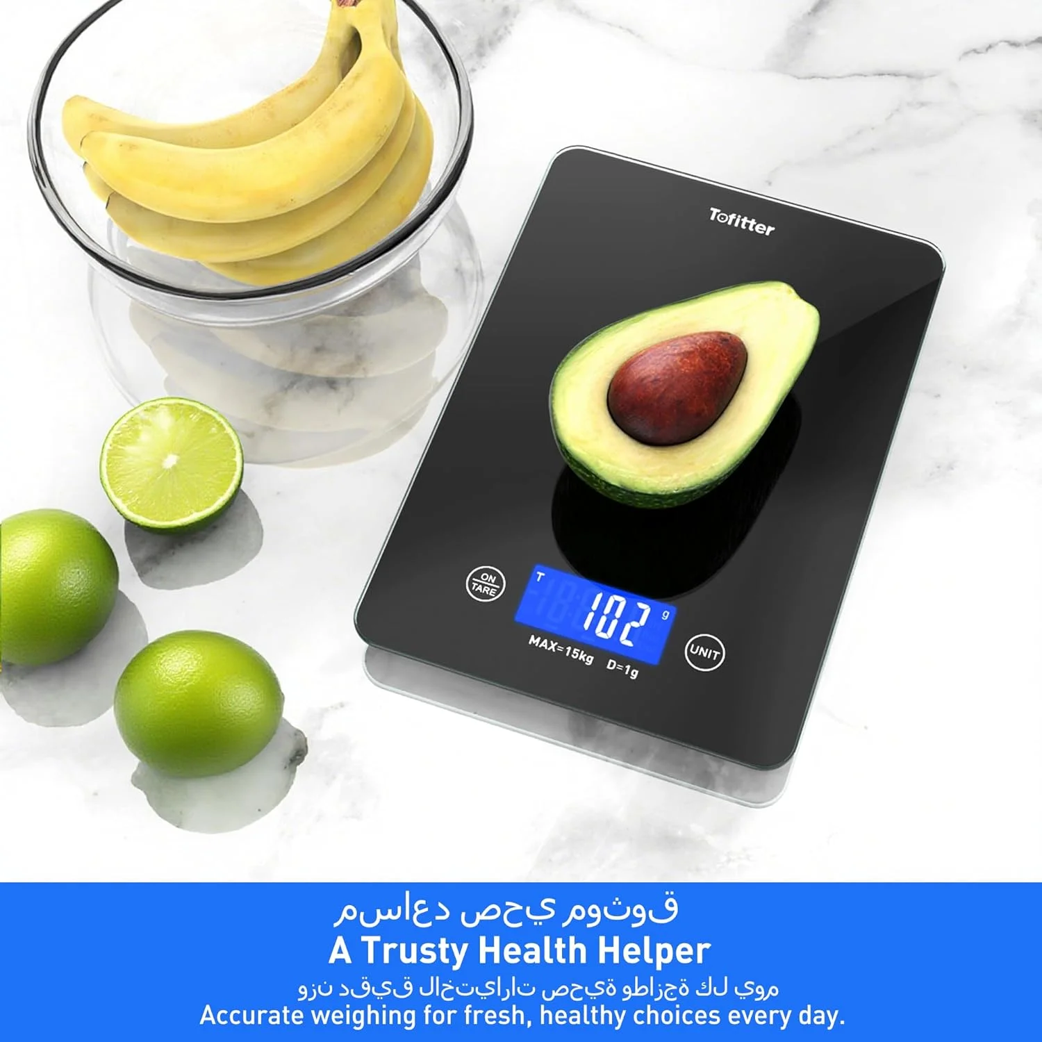 ترازوی آشپزخانه دیجیتال - ترازوی مواد غذایی با ظرفیت بالای 15 کیلوگرم/33 پوند، دقت بالای 1 گرم/0.1 اونس، قابل شارژ USB، دارای عملکرد صفر کردن و خاموش شدن خودکار، 6 واحد، شیشه حرارت دیده با قابلیت تمیز کردن آسان، مناسب برای پخت و پز، شیرینی پزی، قهوه و آماده سازی غذا
