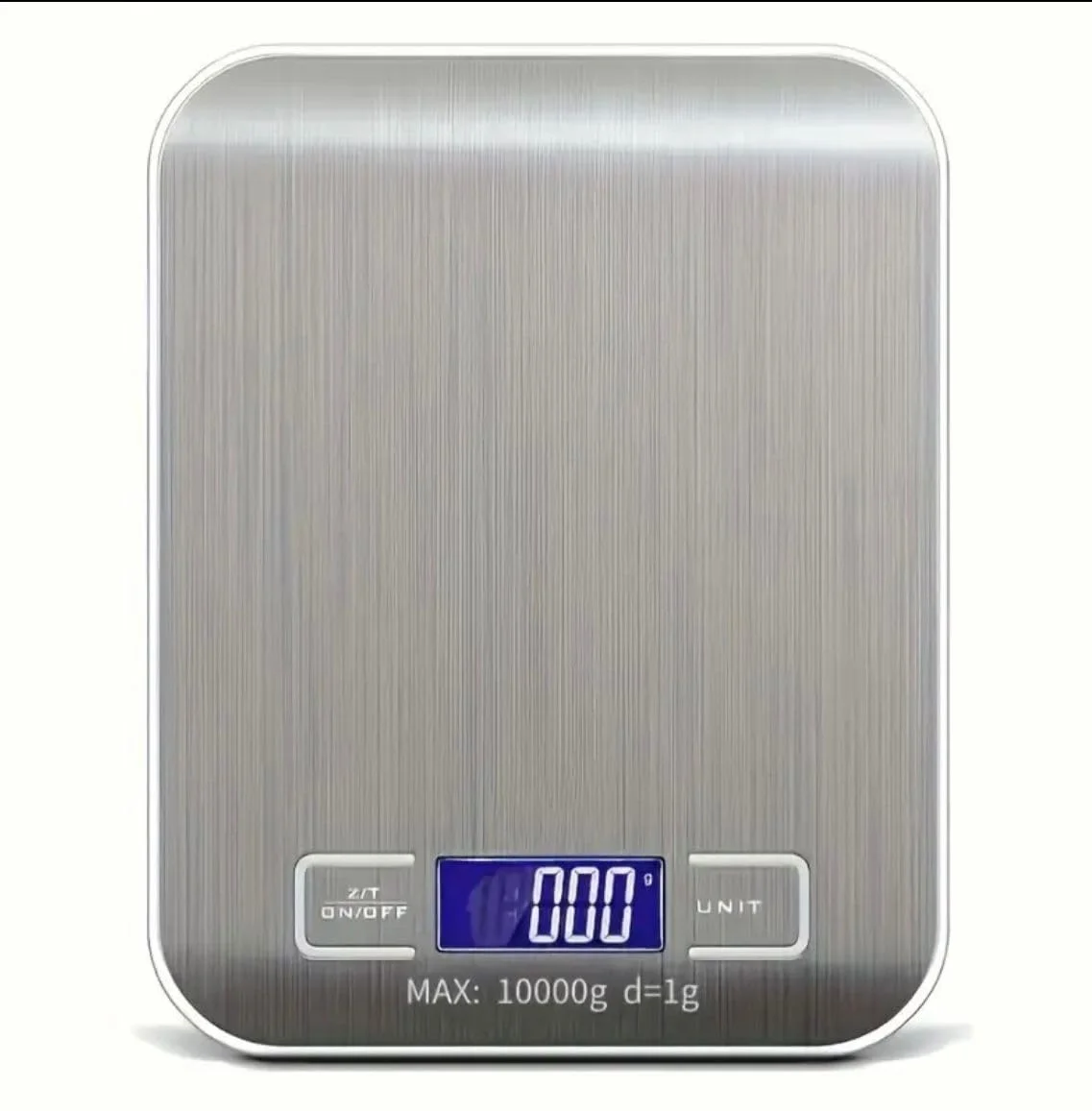 ترازوی دیجیتال آشپزخانه برای غذا و قهوه. دقت بالا، فوق العاده باریک، صفحه نمایش ال سی دی با نور پس زمینه، ظرفیت 10 کیلوگرم، تمیز کردن آسان. سطح استیل ضد زنگ ممتاز. اندازه گیری در 6 واحد (گرم و اونس). برای پخت و رژیم غذایی