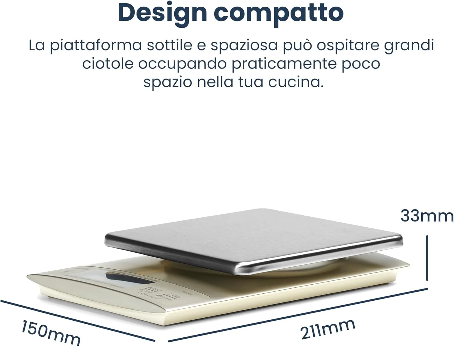 ترازوی آشپزخانه دیجیتال تانیتا مدل KD-321 ظرفیت 3 کیلوگرم - نقره ای، استیل ضد زنگ
