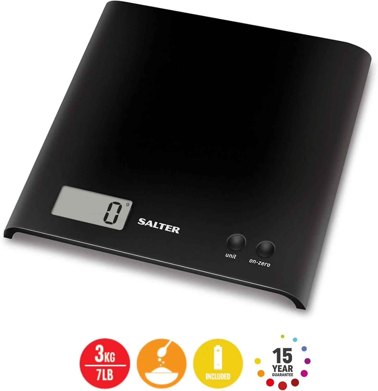 ترازوی آشپزخانه آرک سالتر مشکی مدل 1066 Bkdr15