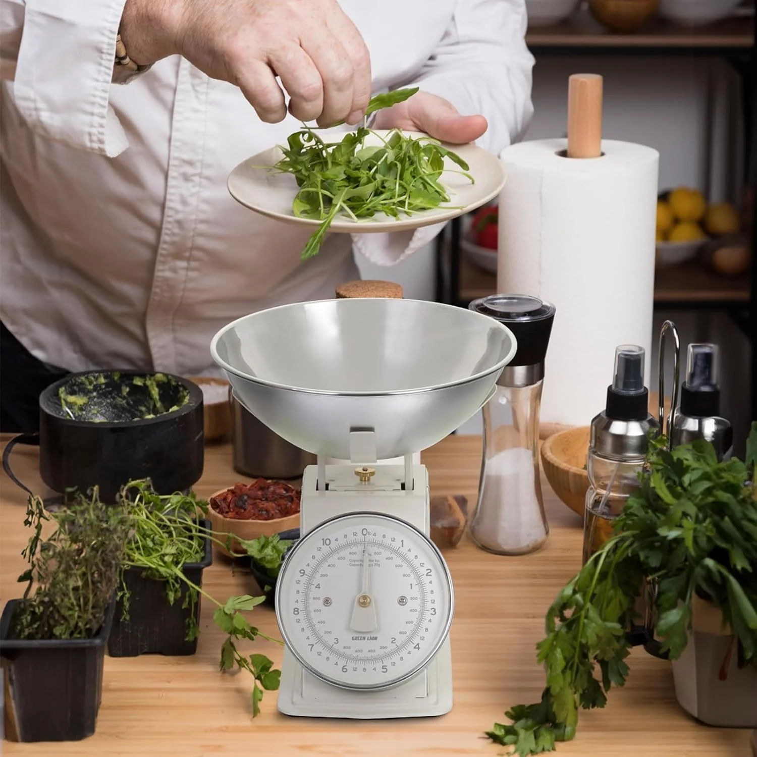 ترازوی آشپزخانه قدیمی گرین لاین، کاسه استیل ضد زنگ، نمایشگر آنالوگ، ظرفیت 5 کیلوگرم/11 پوند، صفحه نمایش با قابلیت خواندن آسان، عملکرد تارا، صفحه کالیبراسیون، کاسه قابل شستشو در ماشین ظرفشویی - کرم ترازوی آشپزخانه قدیمی گرین لاین، کاسه استیل ضد زنگ، نمایشگر آنالوگ، ظرفیت 5 کیلوگرم/11 پوند، صفحه نمایش با قابلیت خواندن آسان، عملکرد تارا، صفحه کالیبراسیون، کاسه قابل شستشو در ماشین ظرفشویی - کرم