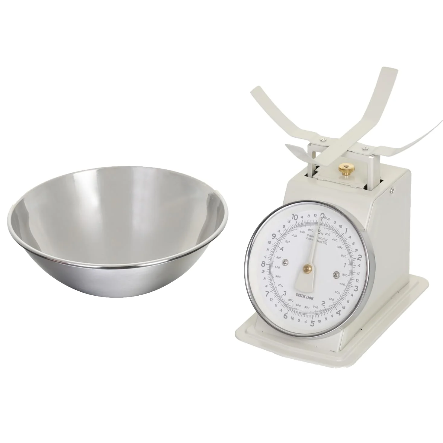 ترازوی آشپزخانه قدیمی گرین لاین، کاسه استیل ضد زنگ، نمایشگر آنالوگ، ظرفیت 5 کیلوگرم/11 پوند، صفحه نمایش با قابلیت خواندن آسان، عملکرد تارا، صفحه کالیبراسیون، کاسه قابل شستشو در ماشین ظرفشویی - کرم ترازوی آشپزخانه قدیمی گرین لاین، کاسه استیل ضد زنگ، نمایشگر آنالوگ، ظرفیت 5 کیلوگرم/11 پوند، صفحه نمایش با قابلیت خواندن آسان، عملکرد تارا، صفحه کالیبراسیون، کاسه قابل شستشو در ماشین ظرفشویی - کرم