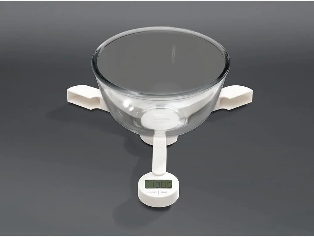 ترازو آشپزخانه دیجیتال جوزف جوزف مدل Tri Scale، تاشو جمع و جور، صرفه جویی در فضا، به همراه باتری، سفید 16 40071