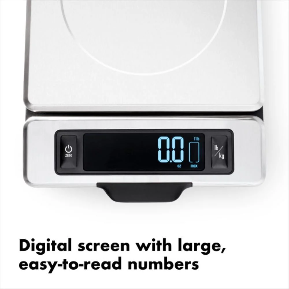 OXO Good Grips 11 Pound Stainless Steel Food Scale with Pull-Out Display
