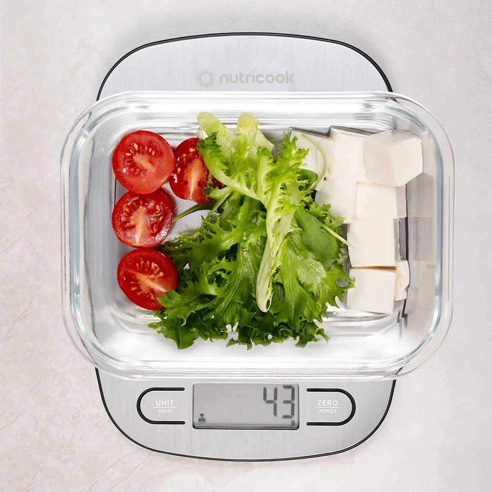 Nutricook Digital Kitchen Scale Eko, 5Kg Capacity, Stainless Steel Food Scale For Baking And Cooking - 4 Weighing Sensors, Tare/Zero, Auto-Off & Auto Calibrate Function,2 Years Warranty