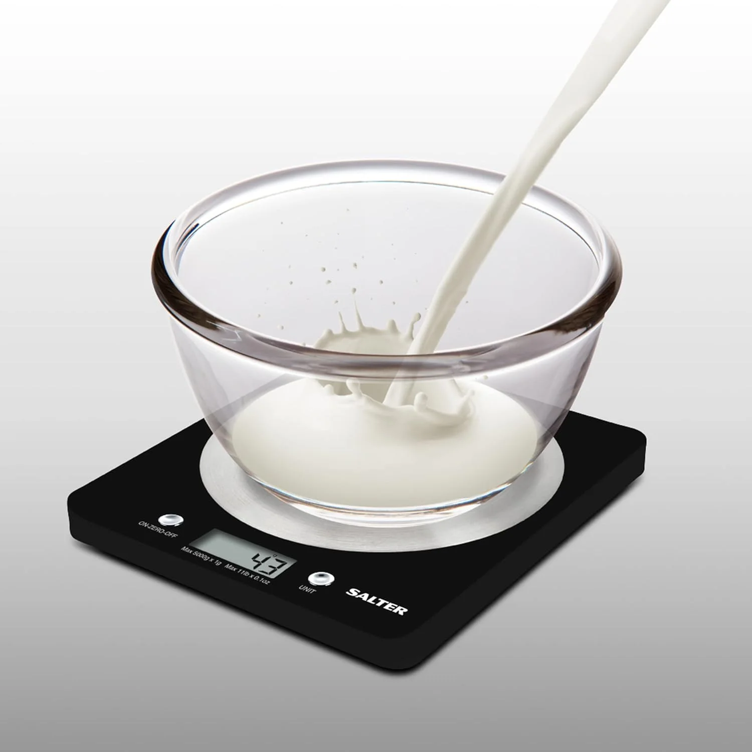 ترازوی آشپزخانه الکترونیکی سالتر مدل 1036 BKSSDR - ترازوی دیجیتال پخت و پز با ظرفیت 5 کیلوگرم، ترازوی توزین مواد غذایی با صفحه دیسکی استیل ضد زنگ، نمایشگر LCD، عملکرد افزودن و وزن کردن/صفر کردن، اندازه گیری مایعات ترازوی آشپزخانه الکترونیکی سالتر مدل 1036 BKSSDR - ترازوی دیجیتال پخت و پز با ظرفیت 5 کیلوگرم، ترازوی توزین مواد غذایی با صفحه دیسکی استیل ضد زنگ، نمایشگر LCD، عملکرد افزودن و وزن کردن/صفر کردن، اندازه گیری مایعات
