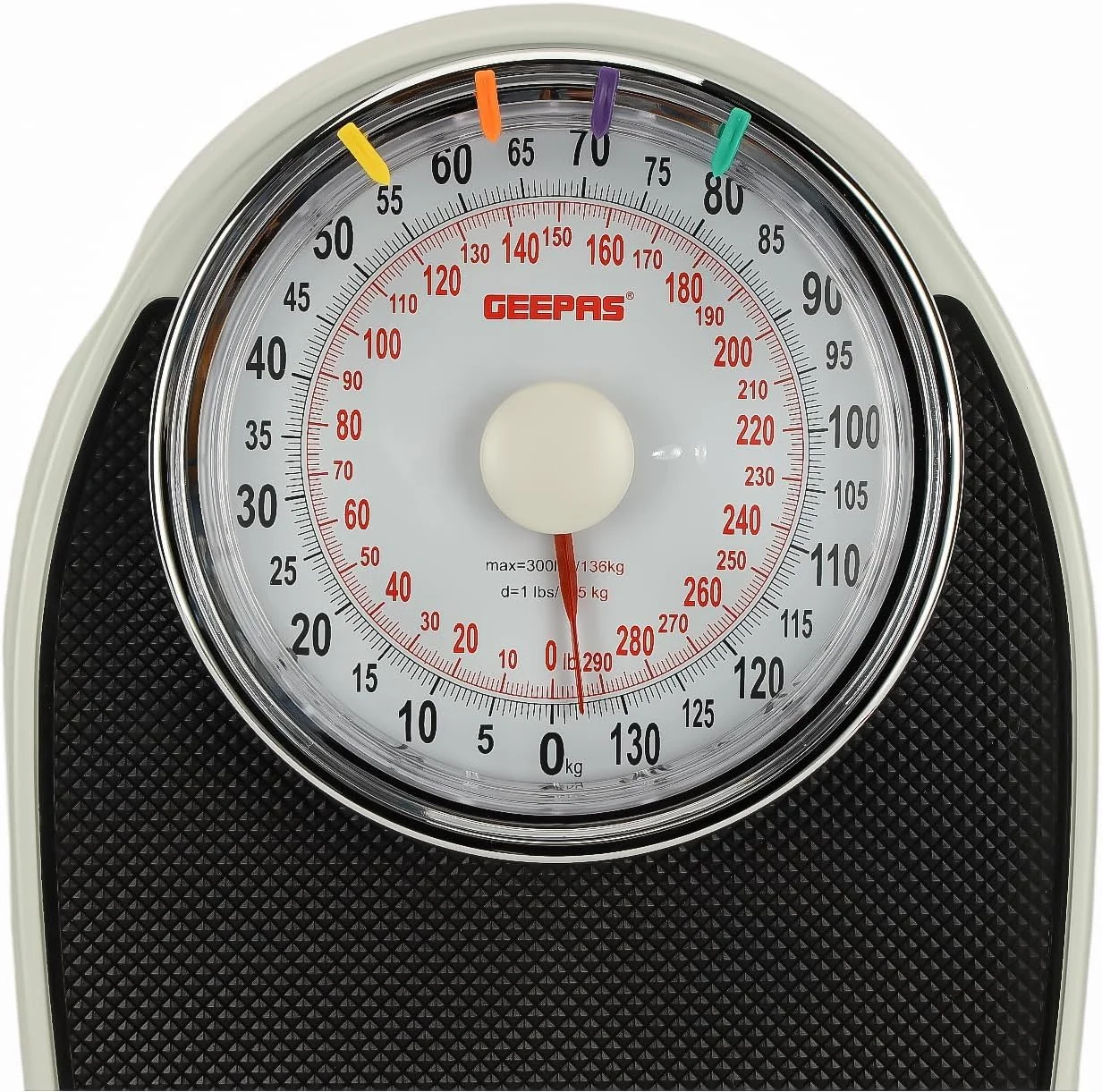 ترازو وزن کشی عقربه ای جیپاس مدل GBS46528UK - دستگاه وزن کشی چند منظوره با دقت بالا / صفحه نمایش عقربه ای، ظرفیت 136 کیلوگرم، ساختار فلزی، سطح چرمی ترازو وزن کشی عقربه ای جیپاس مدل GBS46528UK - دستگاه وزن کشی چند منظوره با دقت بالا / صفحه نمایش عقربه ای، ظرفیت 136 کیلوگرم، ساختار فلزی، سطح چرمی