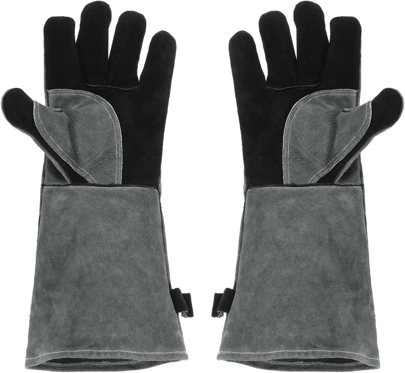 دستکش جوشکاری HARFINGTON مدل A3031-1، یک جفت، 16 اینچ، مقاوم در برابر حرارت و آتش، آستین بلند، چرم گاوی، مناسب برای کباب پز، شومینه، فر، پخت و باغبانی