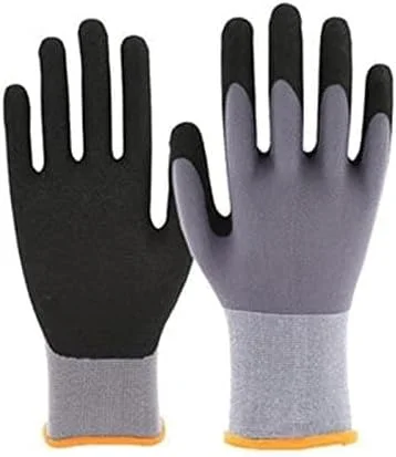 دستکش جوشکاری HBEIDAHUANG، دستکش های ضد لغزش، دستکش کار نایلونی، محافظت از کار میناکاری، دستکش های مقاوم در برابر سایش و ساخت و ساز مکانیکی. (رنگ: S)