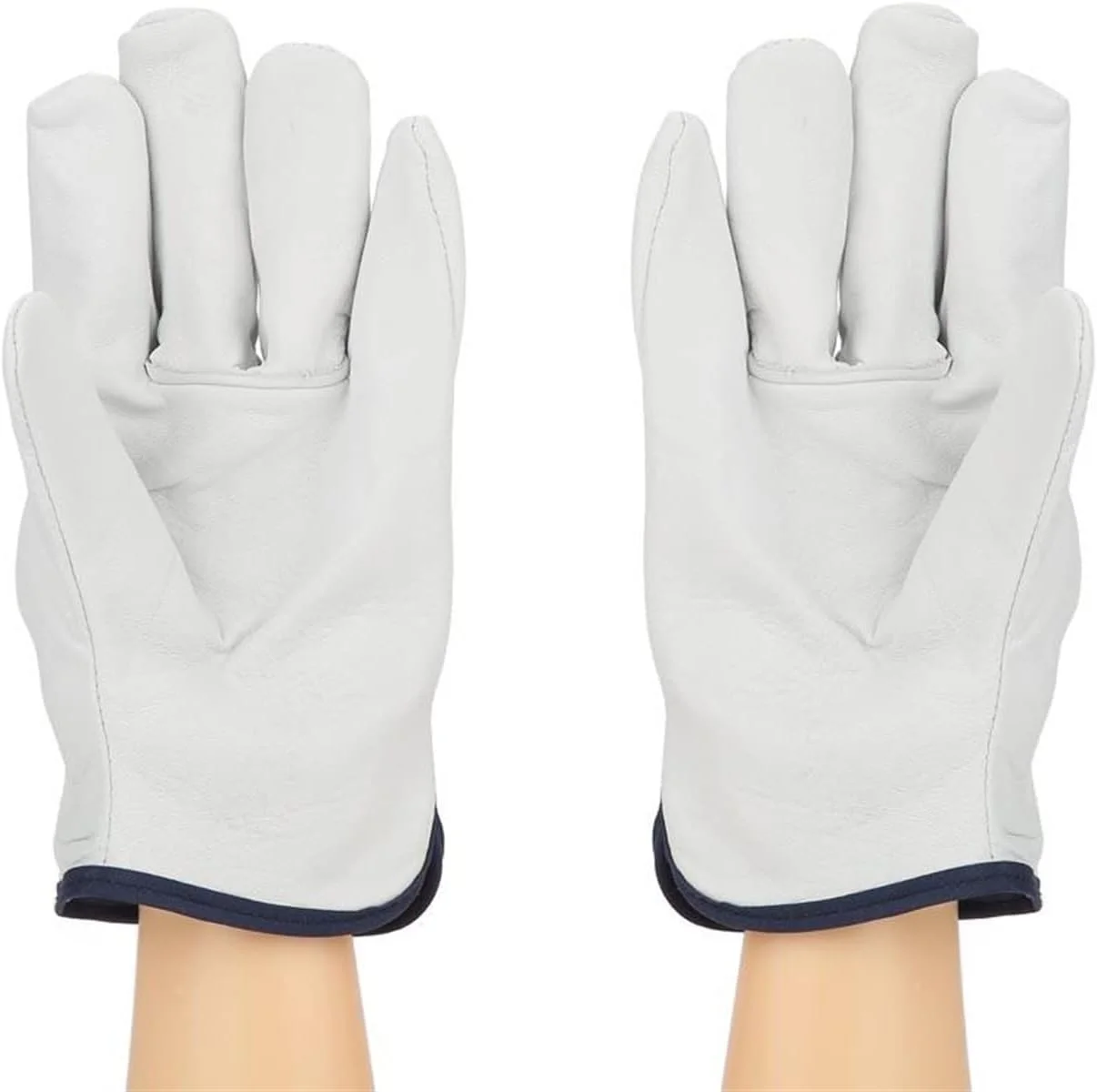 دستکش جوشکاری HBEIDAHUANG، 2 عدد دستکش چرمی محافظ کار جوشکار، دستکش کار باغبانی، محافظت در برابر عملیات دمای بالا، تعمیر خودرو
