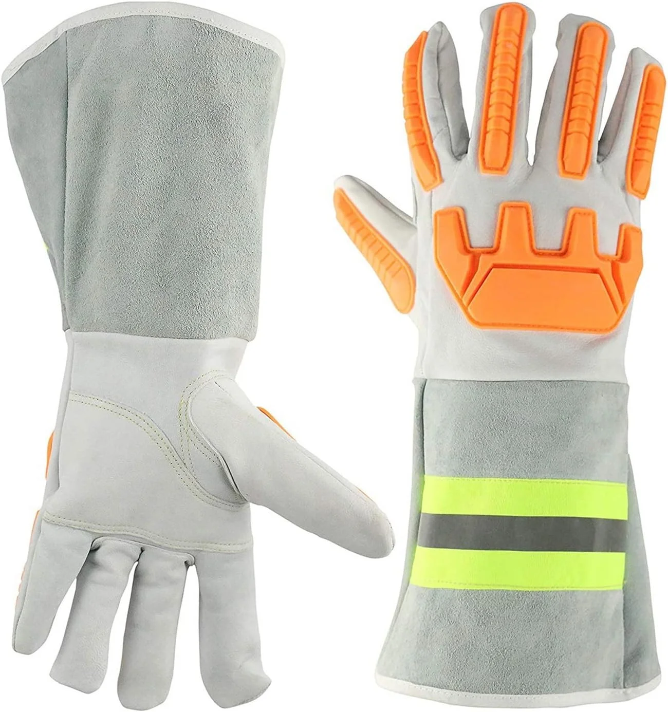 دستکش جوشکاری Shandongmt، دستکش چرمی مقاوم در برابر حرارت برای جوشکاری، کباب کردن، مناسب برای فر، پخت و پز در فضای باز و دستکش باربیکیو، چرمی، مقاوم در برابر حرارت برای جوشکاری ابزار دستی فلز