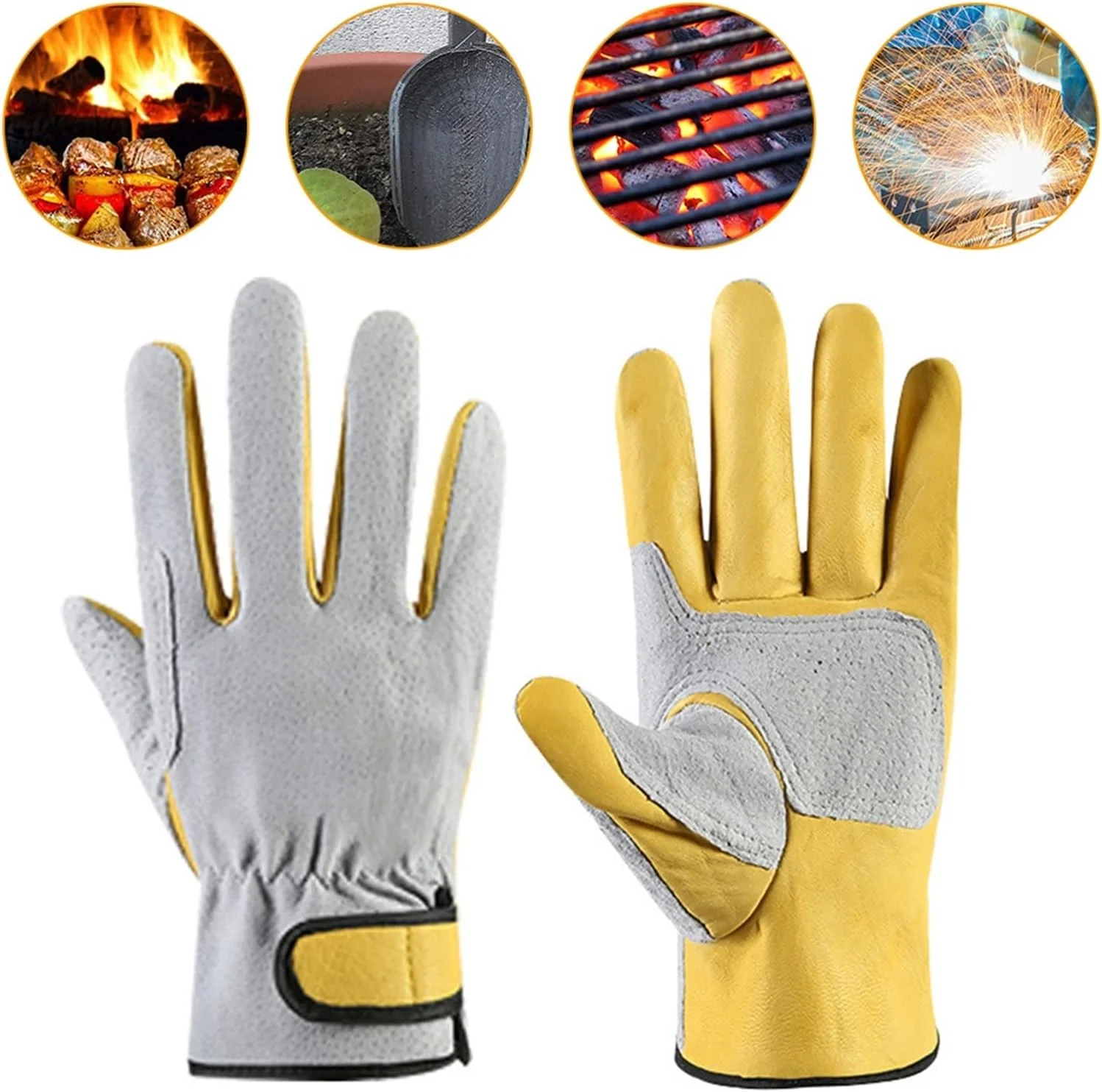 دستکش جوشکاری WANAM، 2 عدد، محافظت از ایمنی در رانندگی، مناسب برای رانندگی، کشاورزی، باغ، ماشین آلات