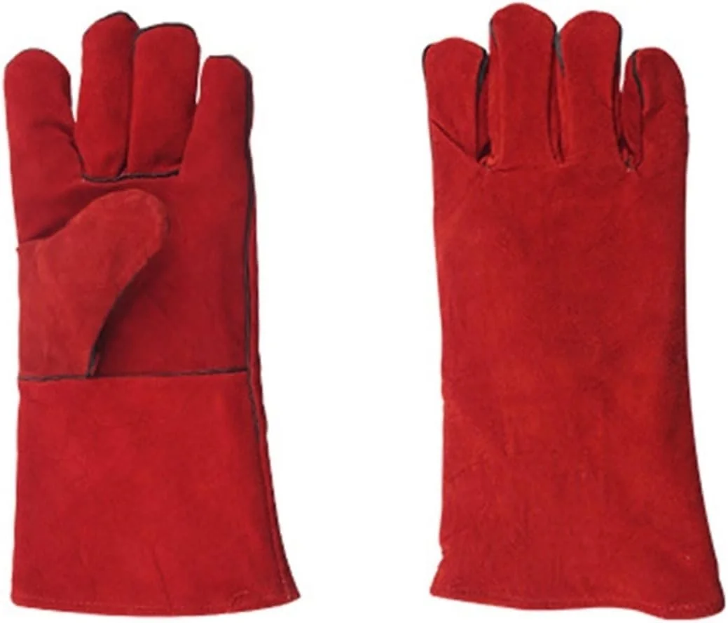 دستکش های جوشکاری HBEIDAHUANG دستکش های جوشکاری دوبل برای باربیکیو، اجاق گاز، چرم، پردازش و نگهداری ماشین های برش استفاده می شود