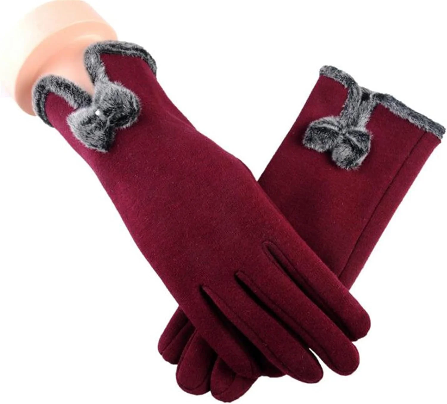 دستکش های جوشکاری HBEIDAHUANG 2 عددی، دستکش های گرم، دستکش های تمام انگشتی بدون برگشت، پنبه ای برای صفحه لمسی