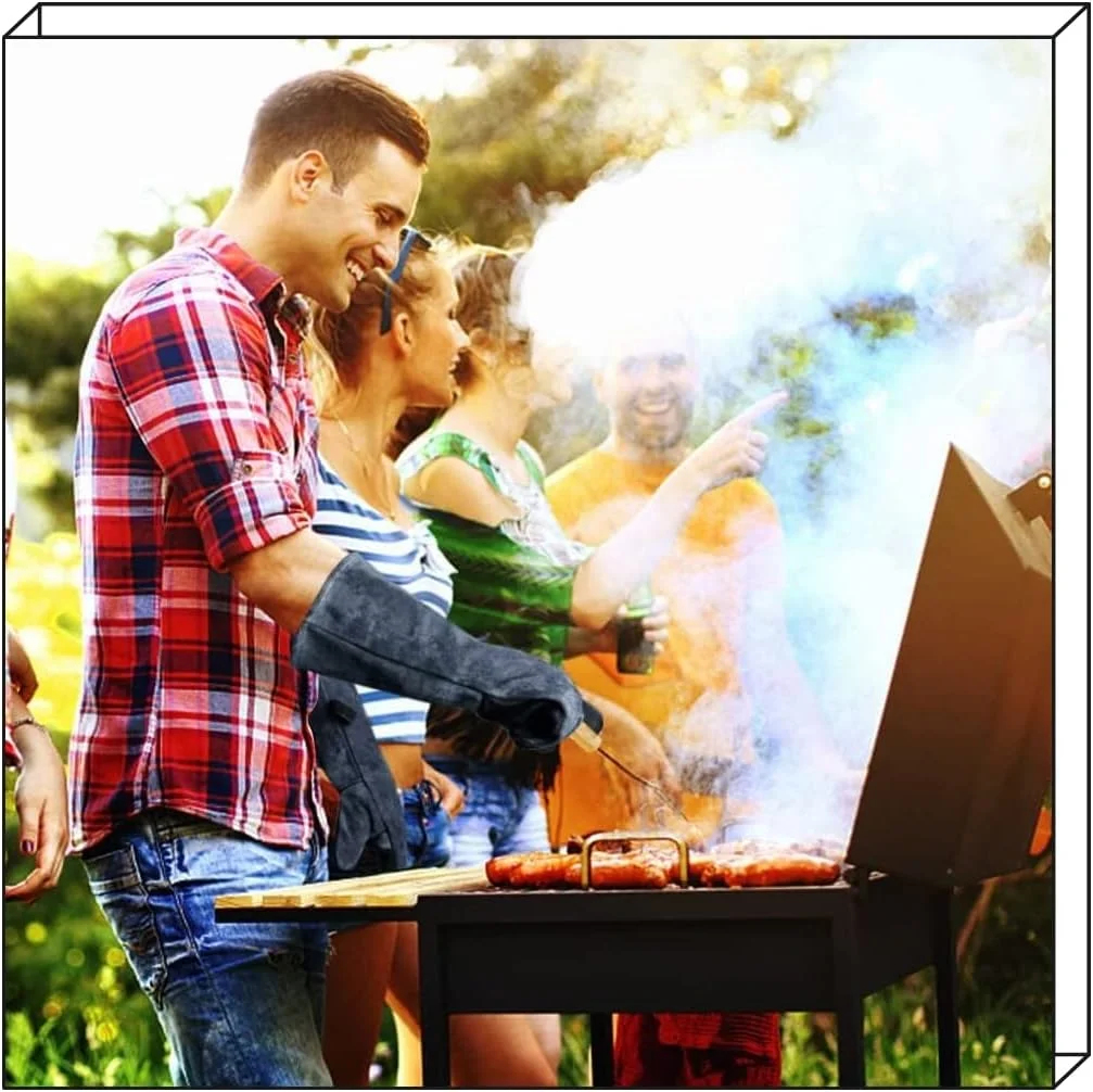 دستکش عایق Beauenty، 16 اینچ، چرم آهنگری جوشکاری BBQ تا 500 درجه سانتیگراد، مقاوم در برابر حرارت و آتش، برای کار در دمای بالا/جوشکاری/باغبانی/فر/گریل/شومینه/پخت دستکش عایق Beauenty، 16 اینچ، چرم آهنگری جوشکاری BBQ تا 500 درجه سانتیگراد، مقاوم در برابر حرارت و آتش، برای کار در دمای بالا/جوشکاری/باغبانی/فر/گریل/شومینه/پخت